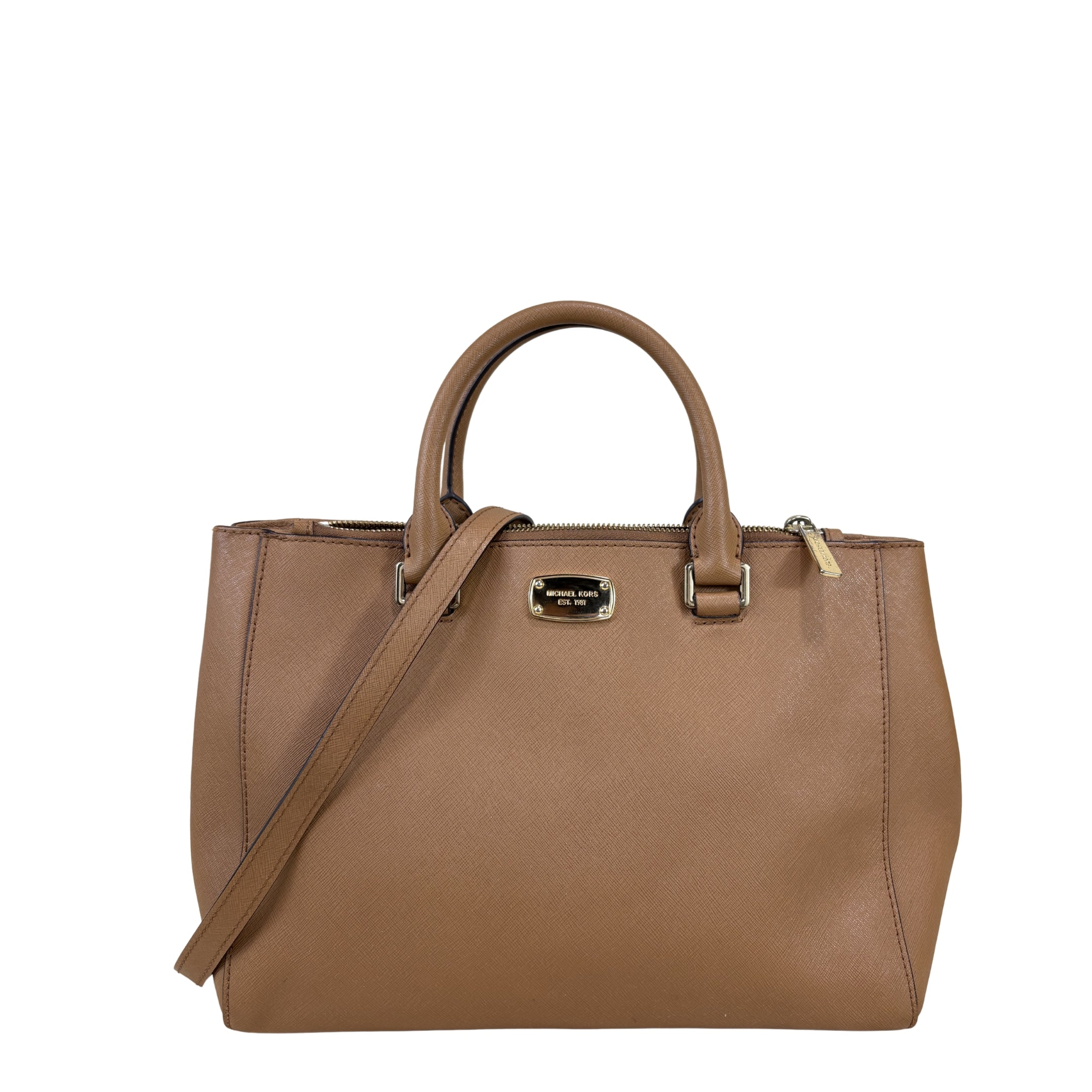 Michael Kors Tan Kellen Convertible Satchel