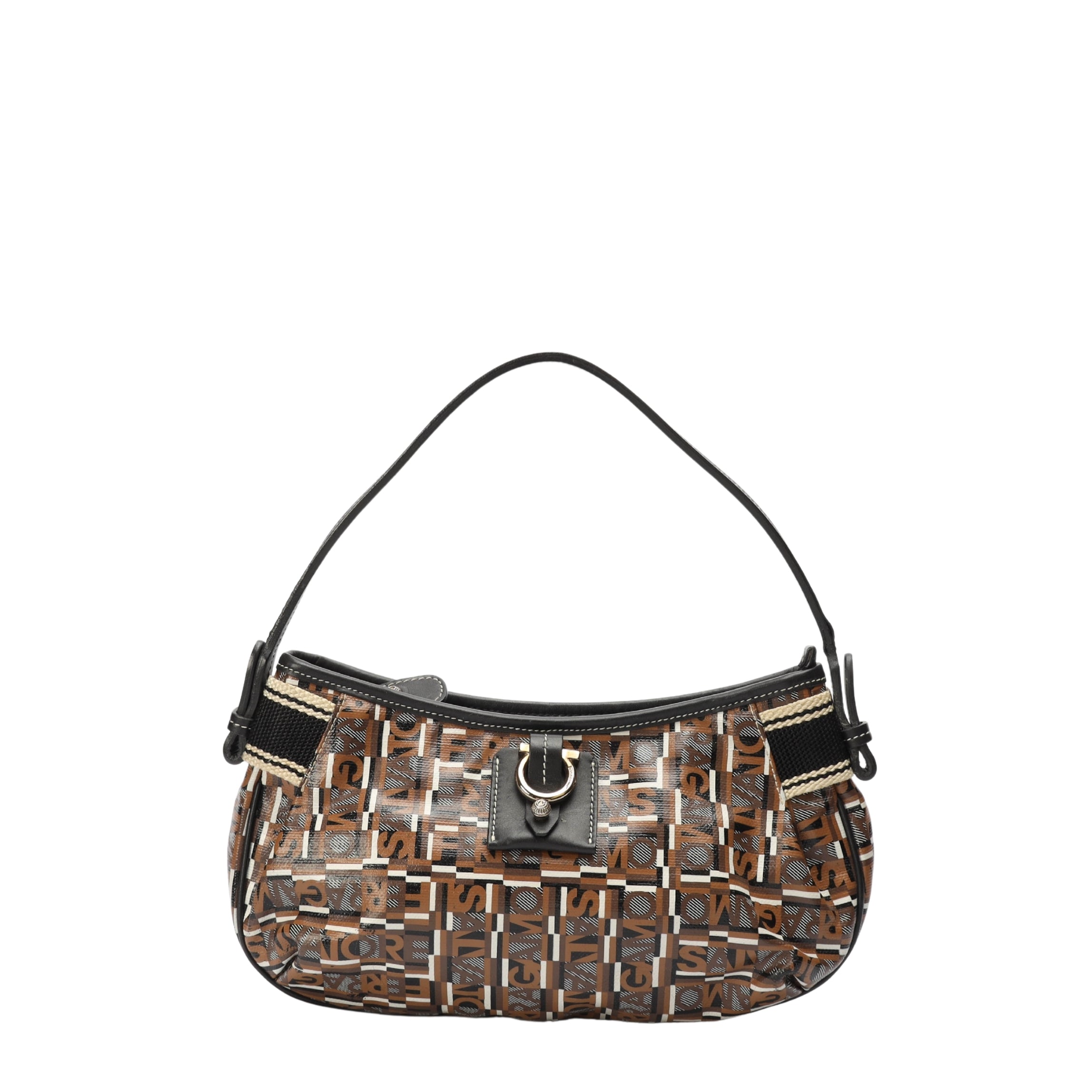 Salvatore Ferragamo Logo Print Shoulder Bag