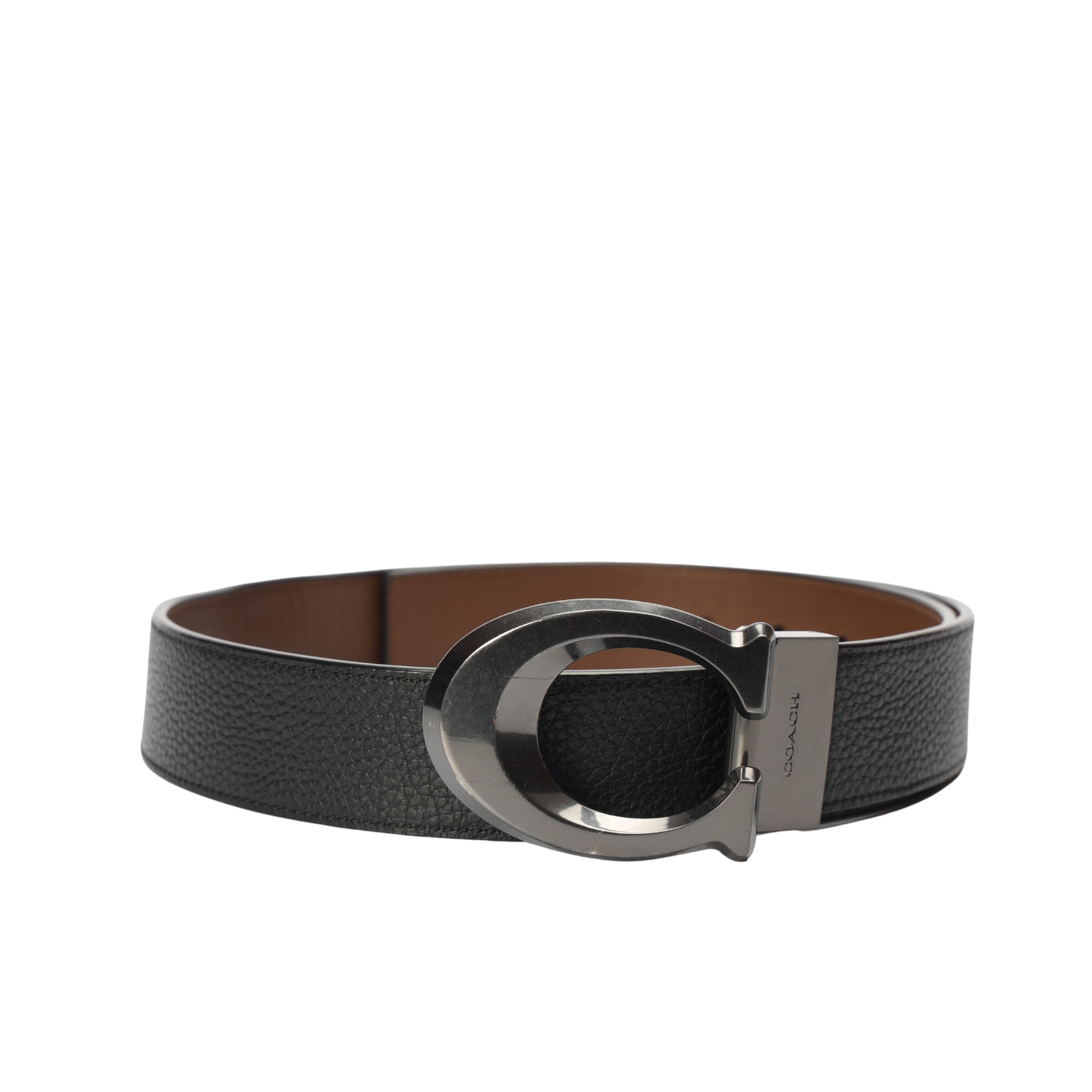 Coach Signature Buckle Cut To Size Reversible Belt