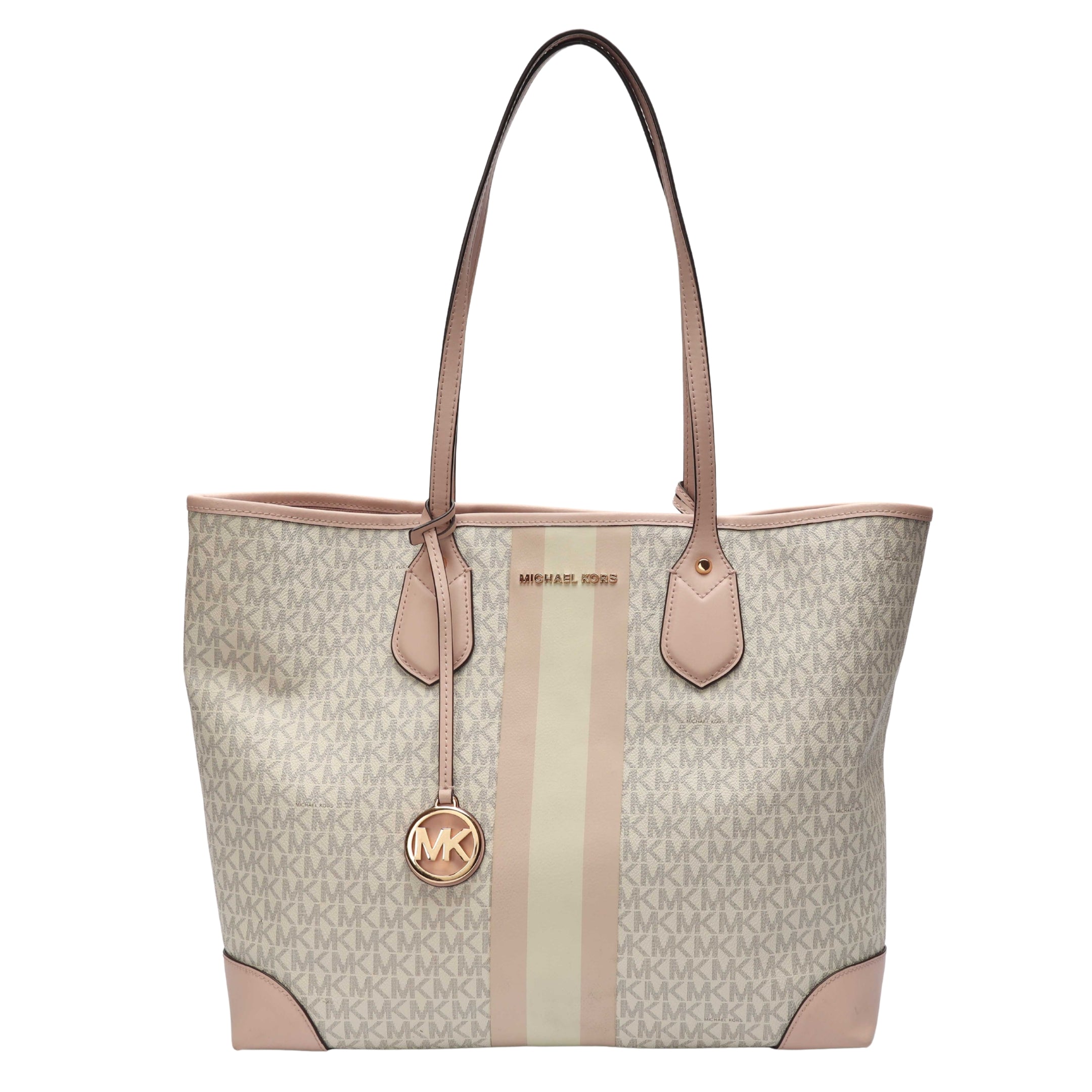 Michael Kors Eva Large Logo Stripe Tote