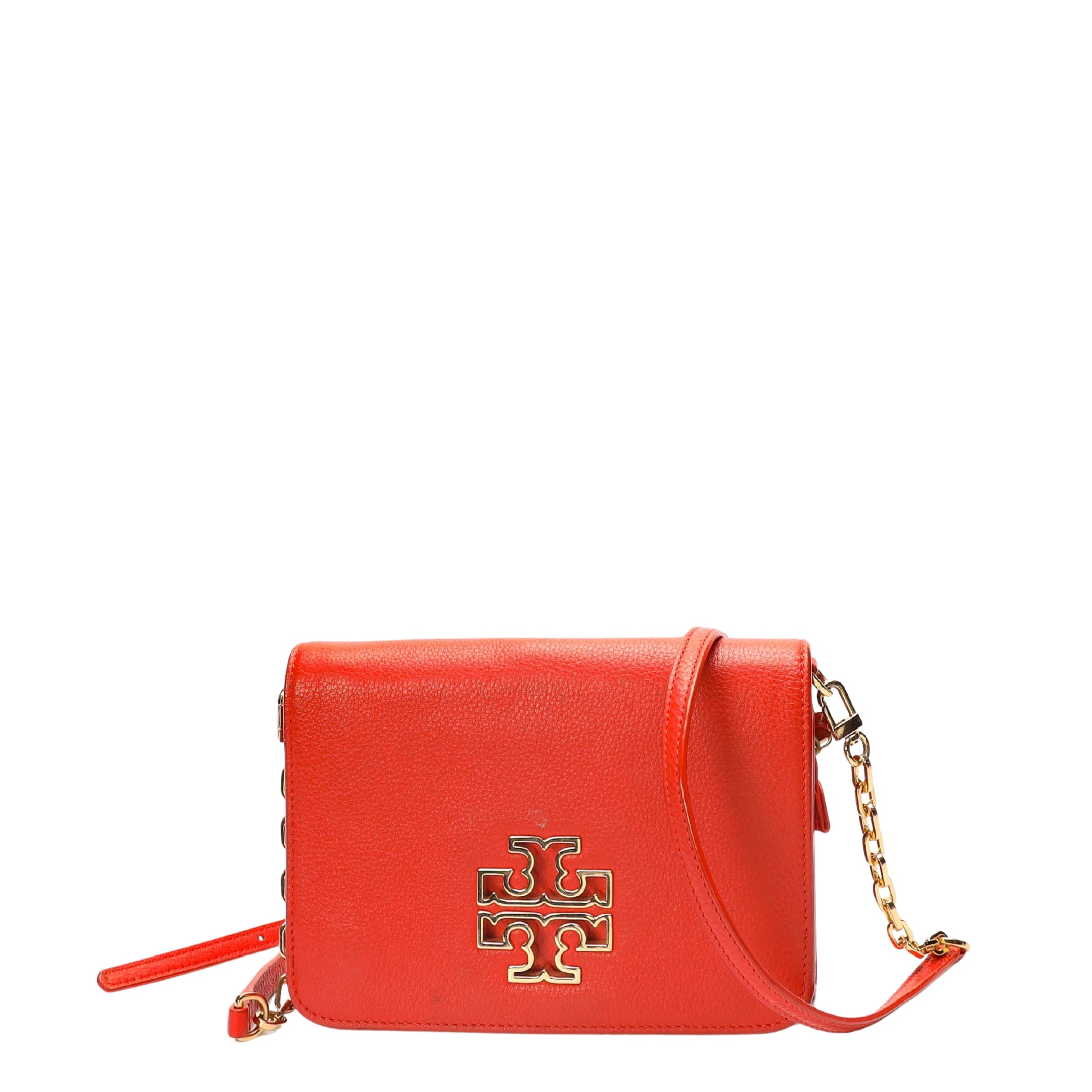 Tory Burch Britten Red Chain Crossbody Bag