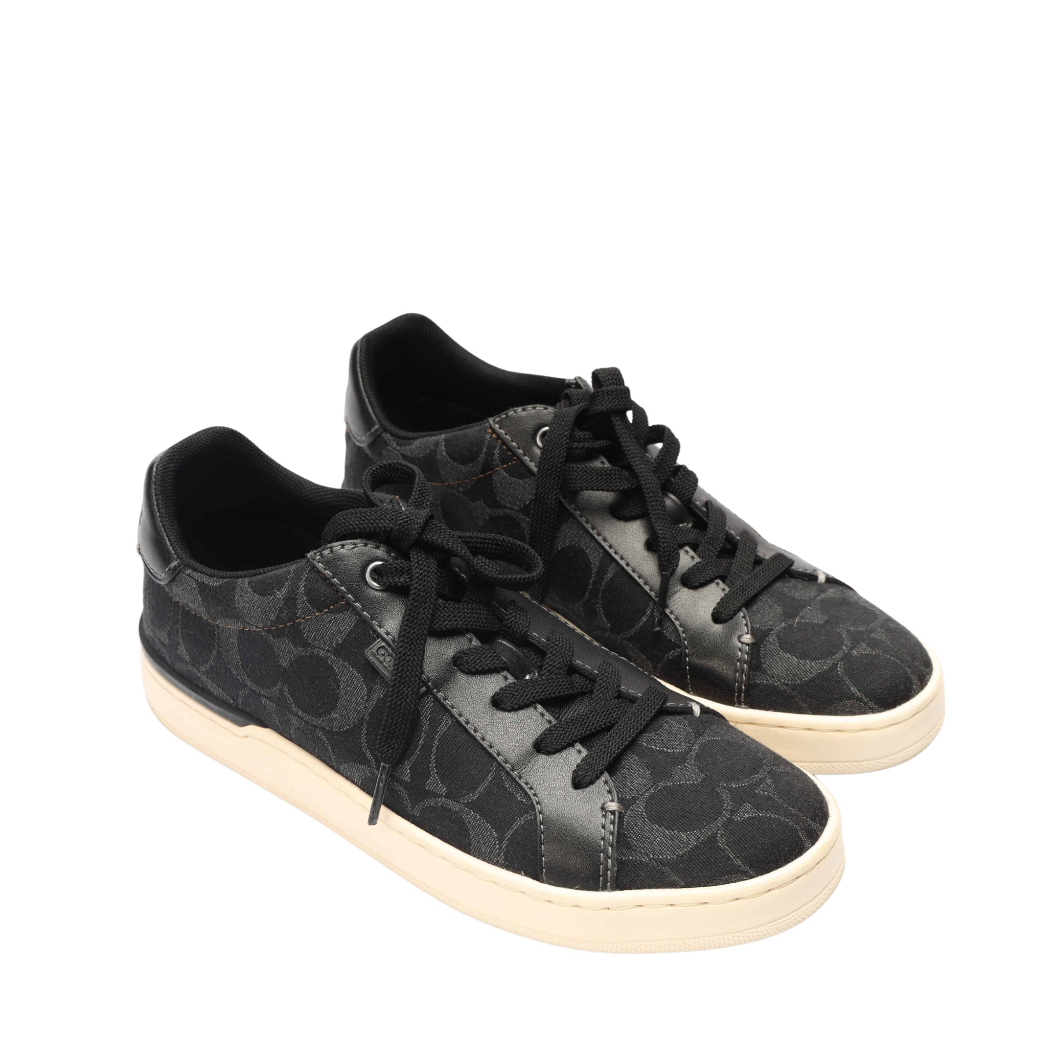 Coach Black Low Line Lace-up Sneakers
