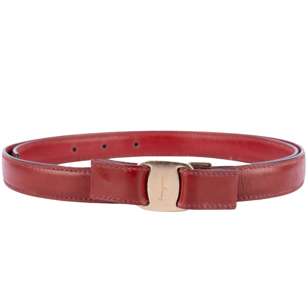 Ferragamo belt all red hotsell