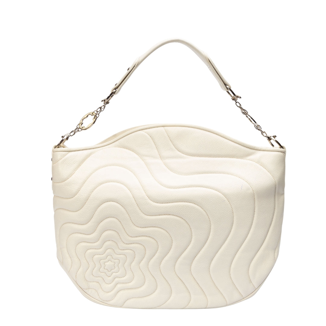 Mont Blanc White Starisma Alcina Hobo Bag
