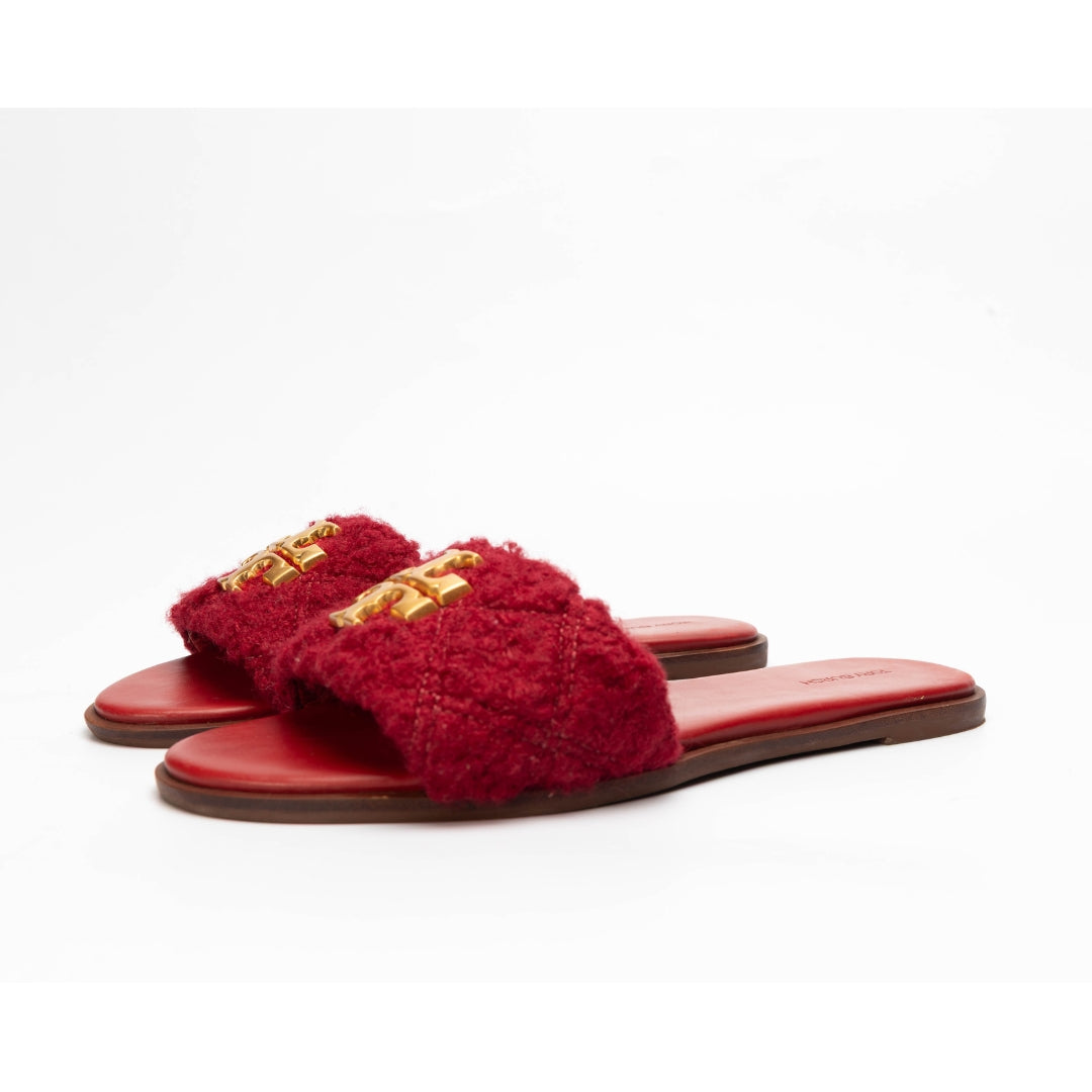 Tory Burch Metal Logo Eleanor Slides