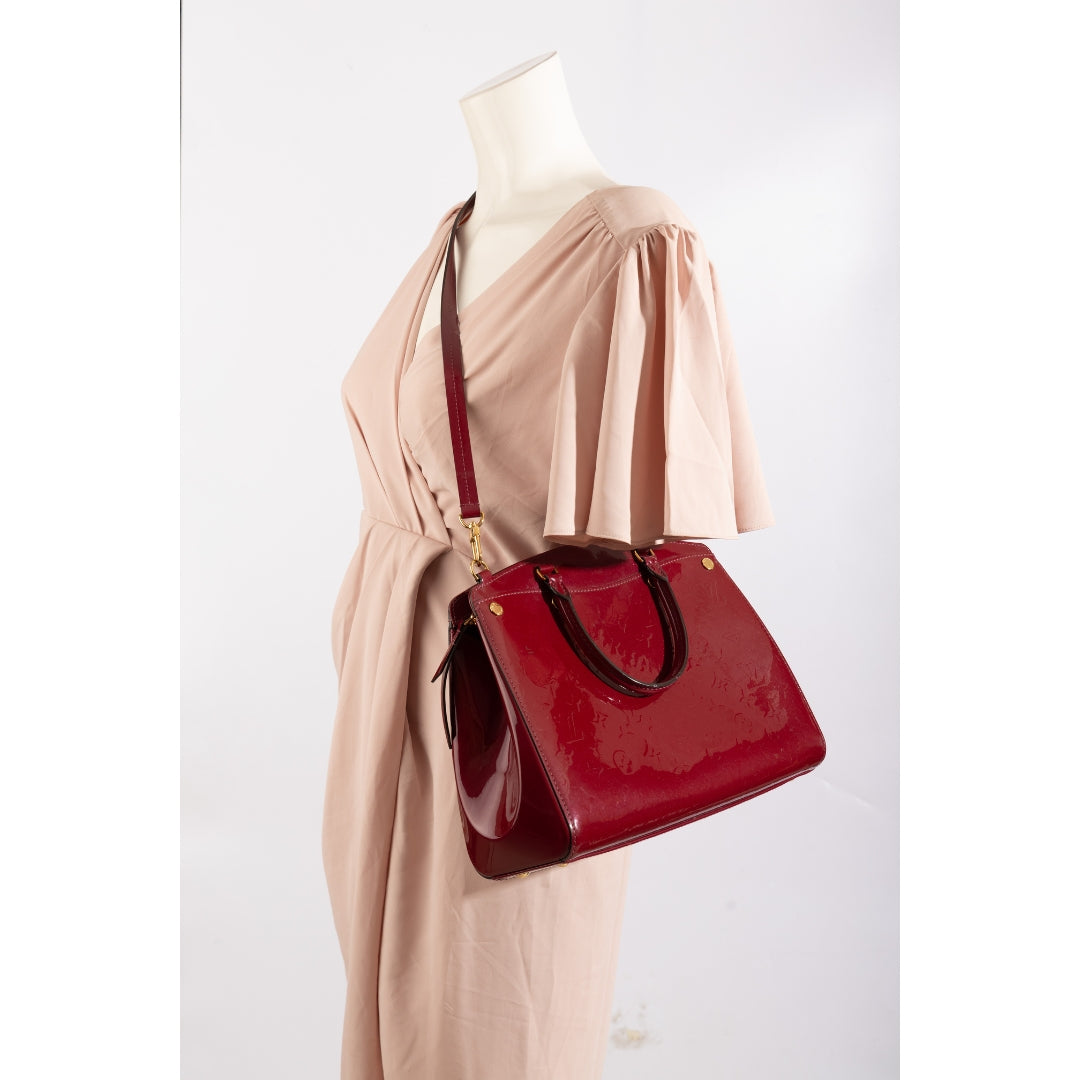 Louis Vuitton Griotte Vernis Brea MM Satchel