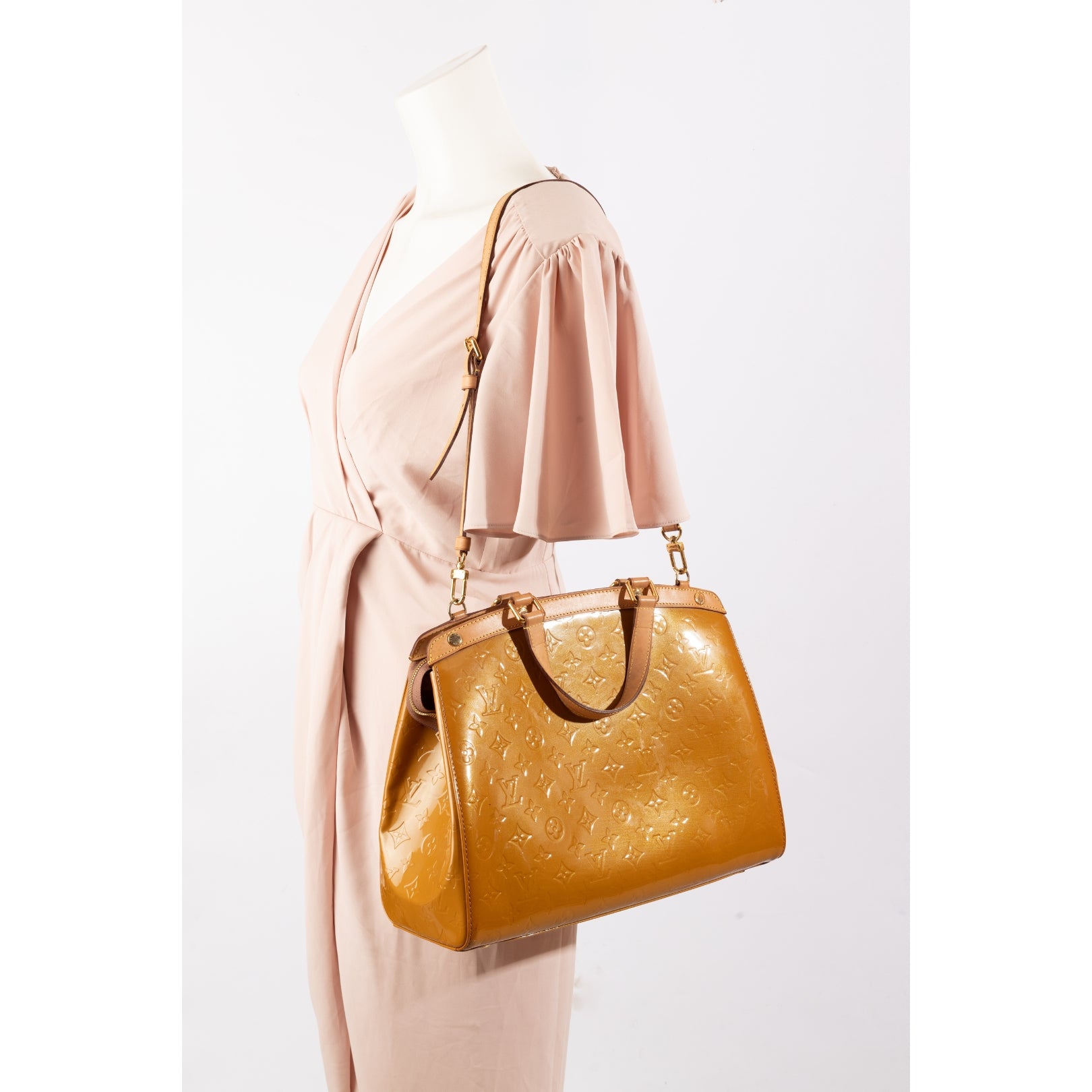 Louis Vuitton Yellow Monogram Vernis Brea GM Bag