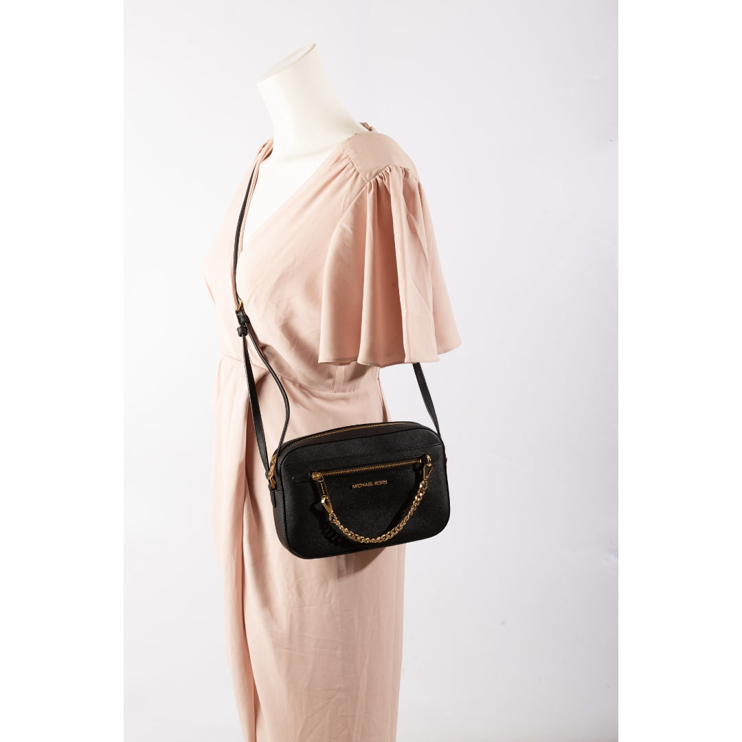 Michael Kors Saffiano Black Crossbody Bag
