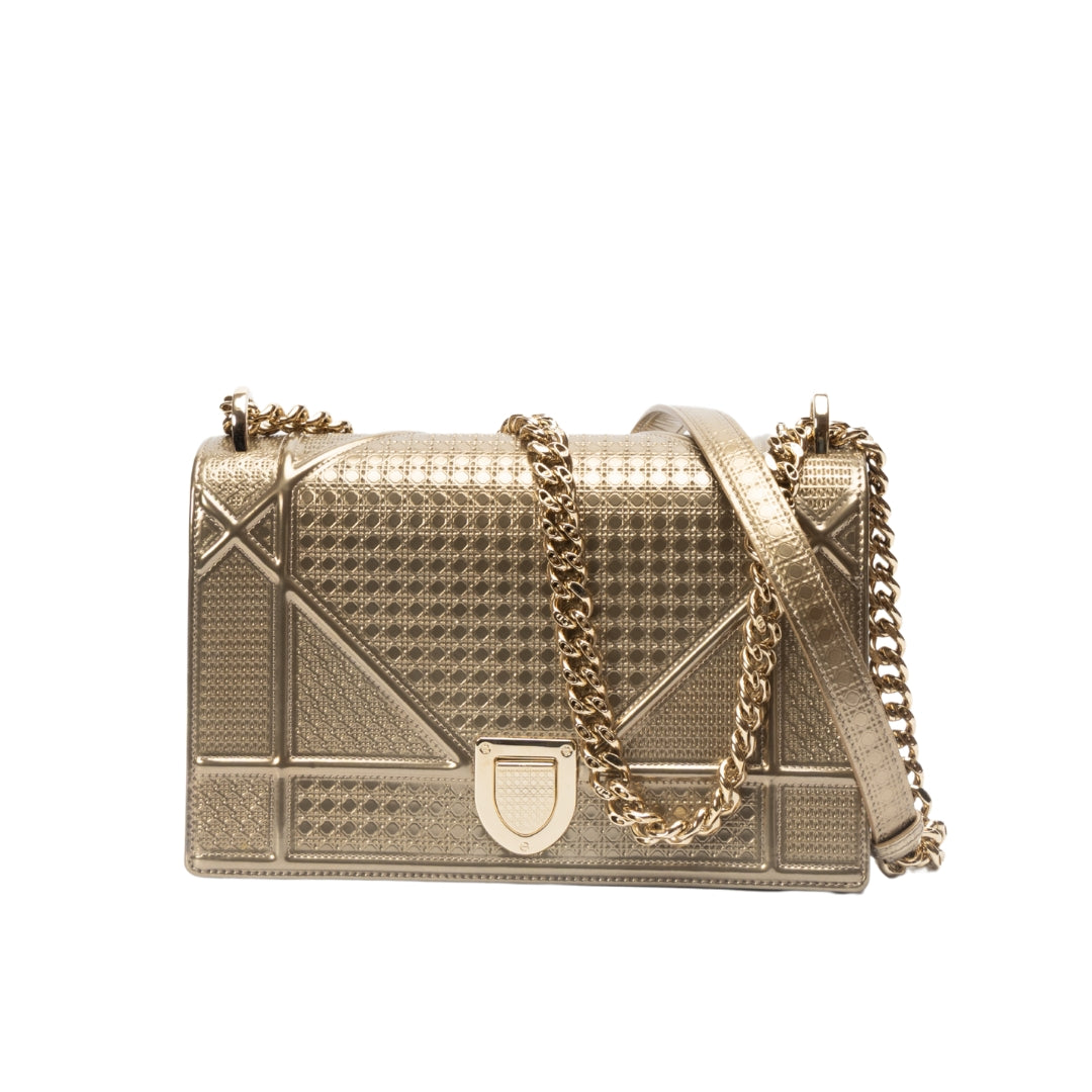 Dior Diorama Metallic Medium Crossbody Bag