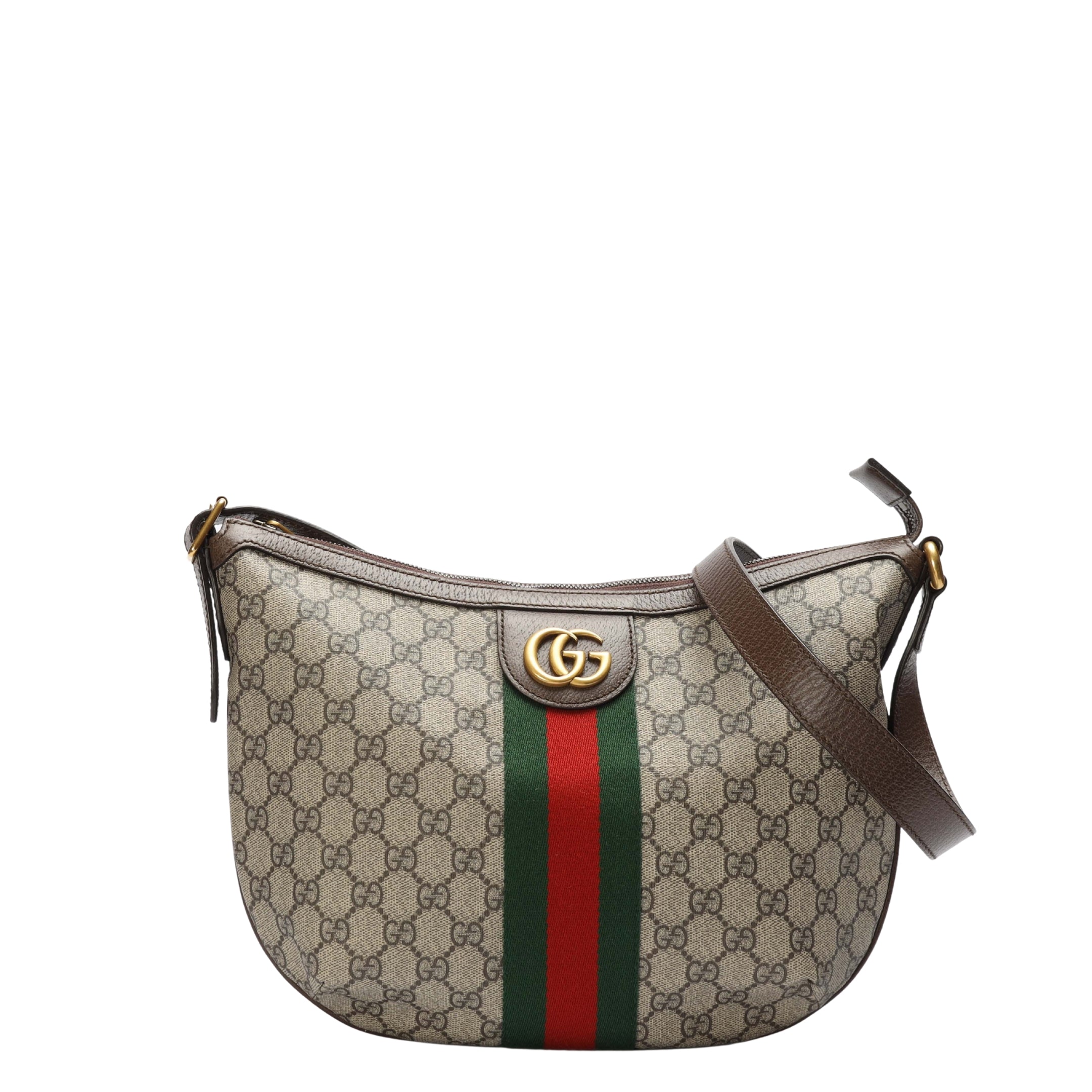Gucci Ophidia Web Half Moon Shoulder Bag
