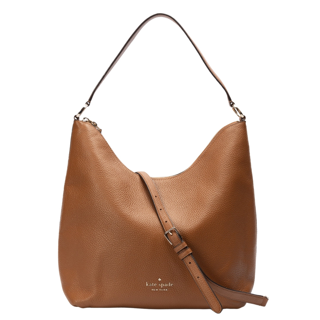 Kate Spade Brown Pebbled Leather Shoulder Bag
