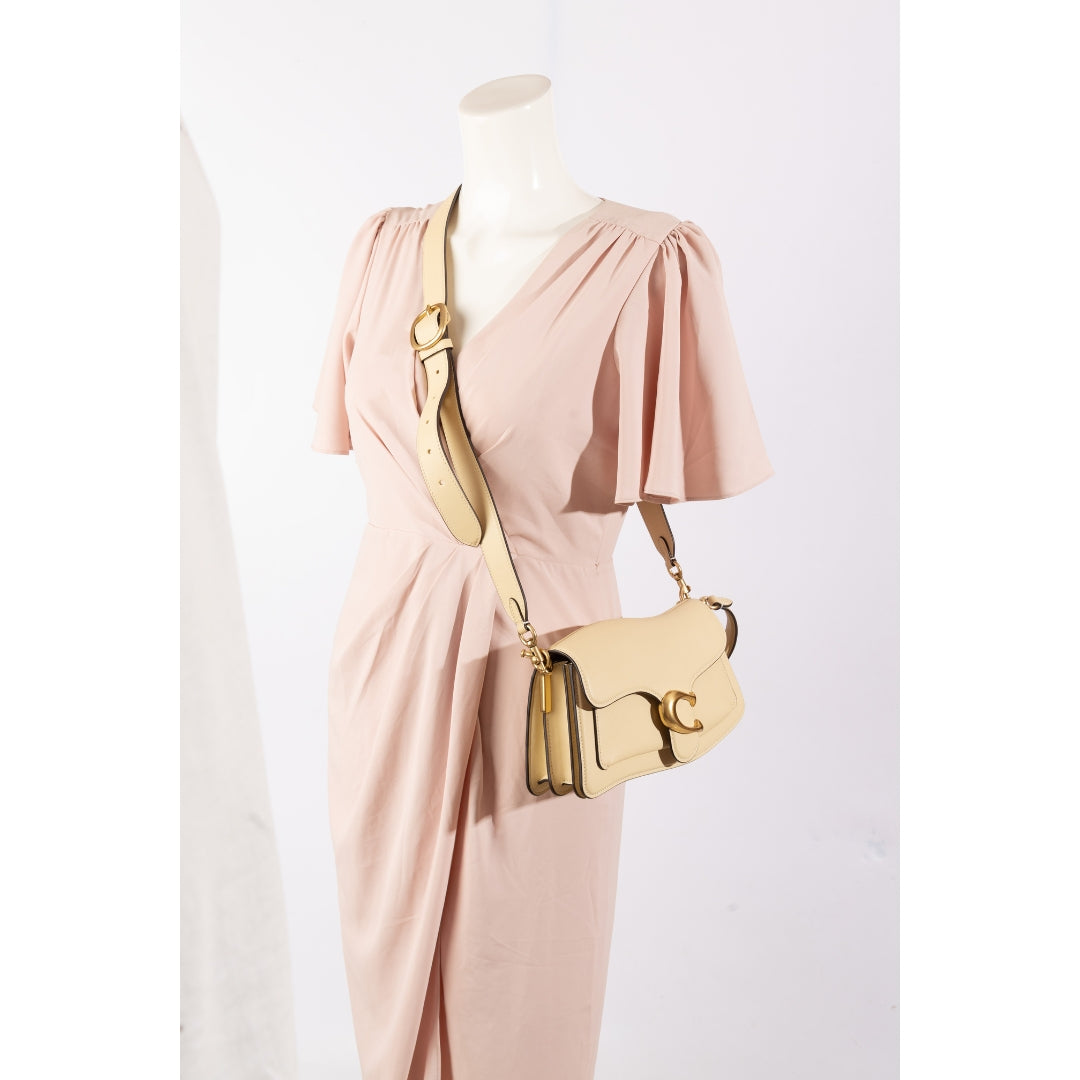 Coach Beige Twisted Tabby Shoulder Bag
