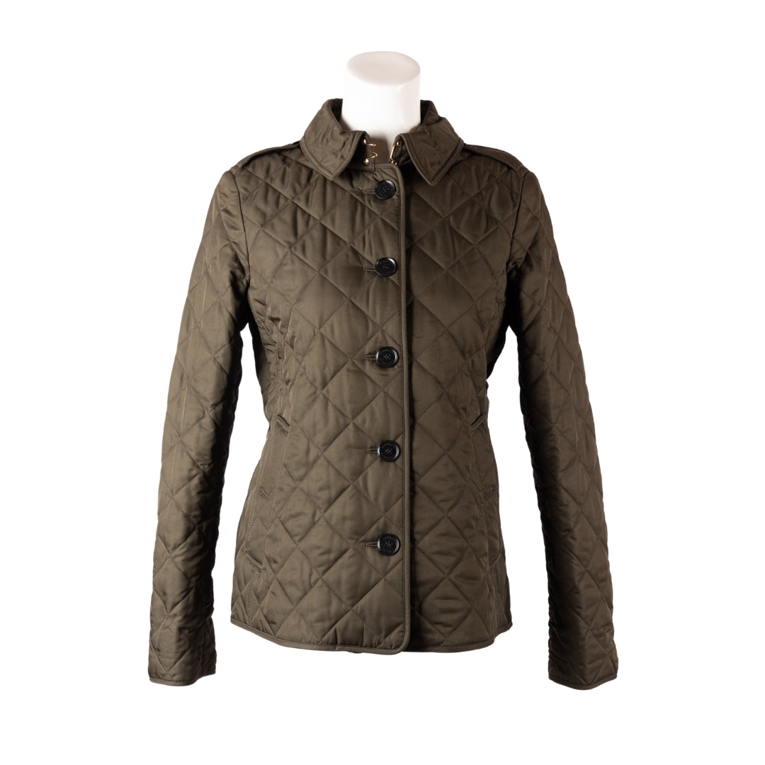 Fashion burberry quilted jacket long