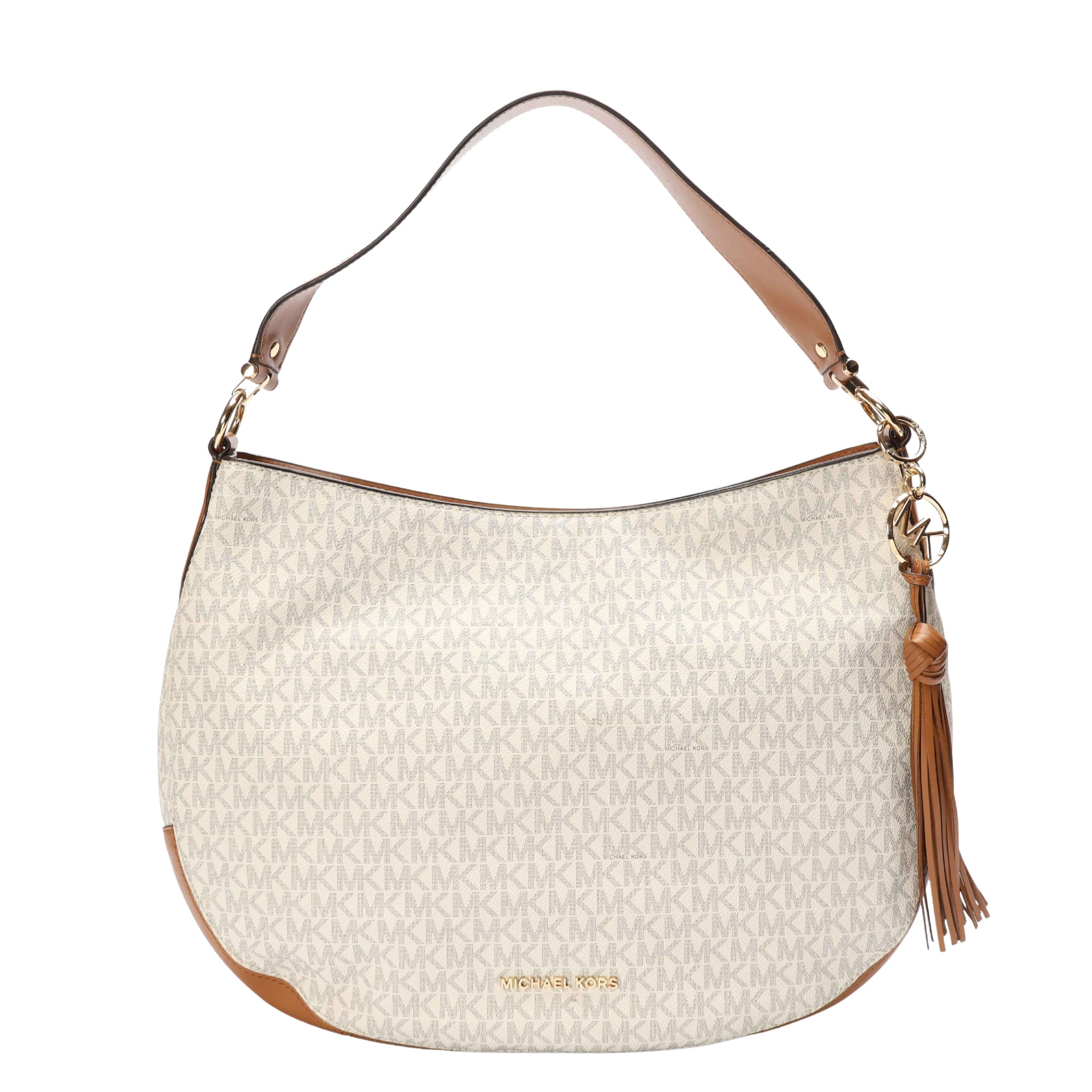 Michael Kors Brooke White Logo Hobo Bag