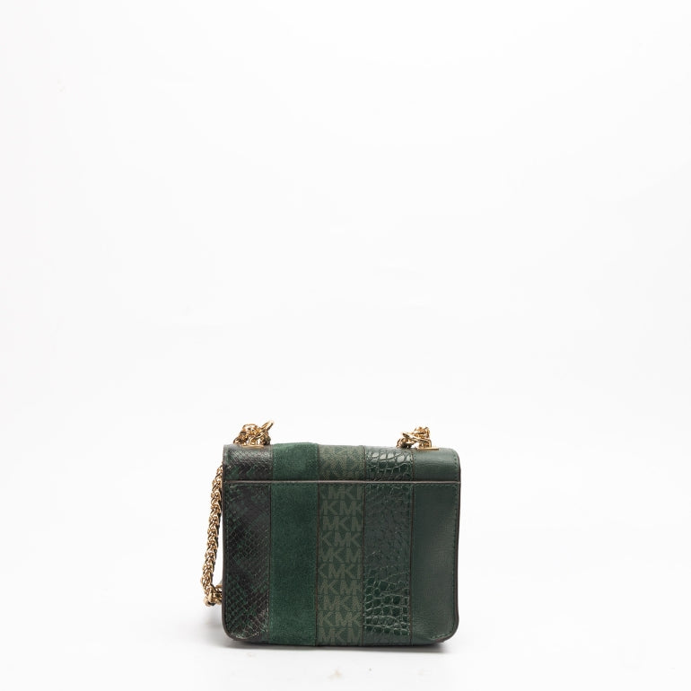 Michael Kors Crocodile Leather Green Crossbody Bag
