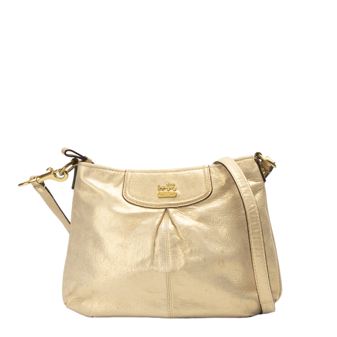 Coach Metallic Leather Crossbody Bag