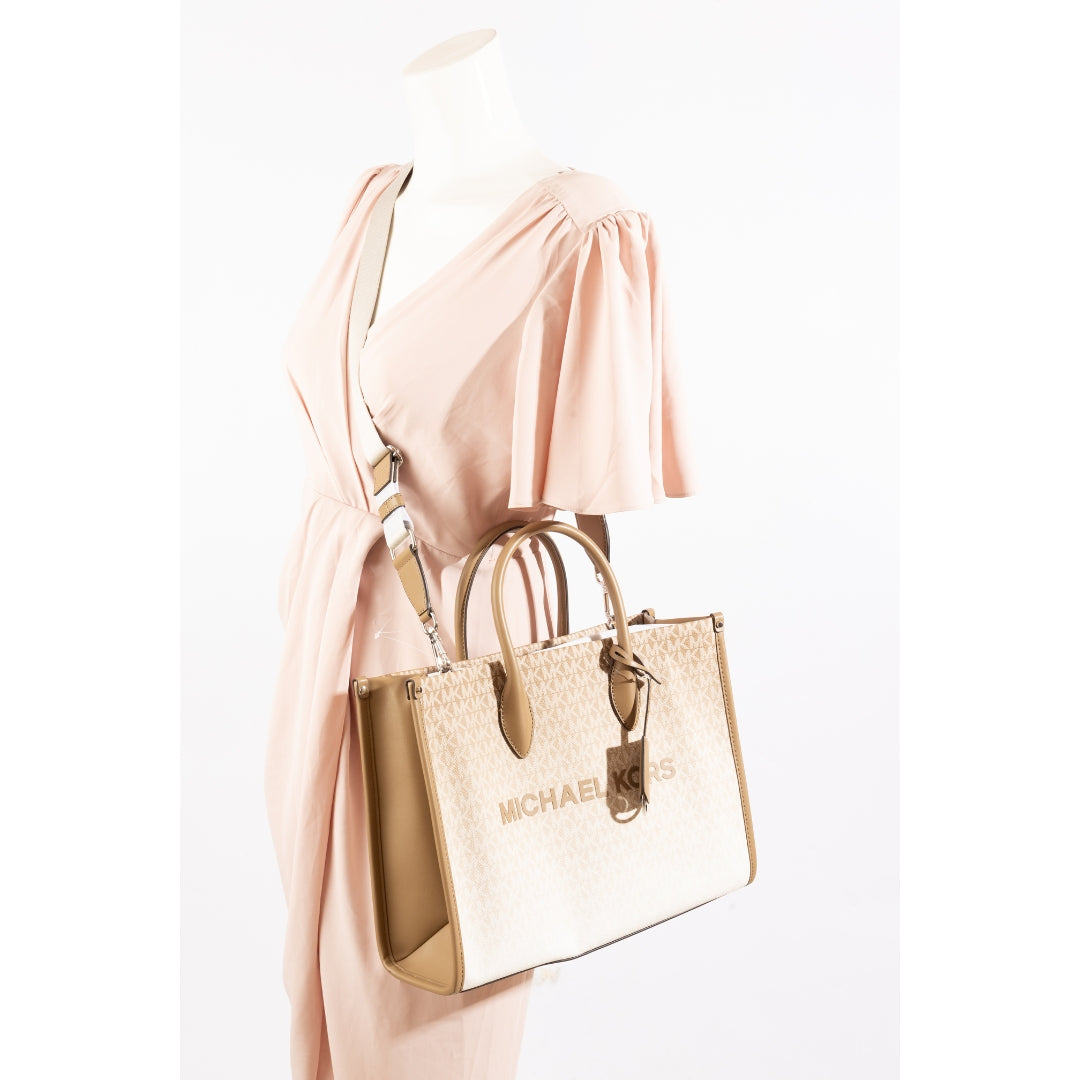 Michael Kors Mirella Brown Ombré Logo Tote