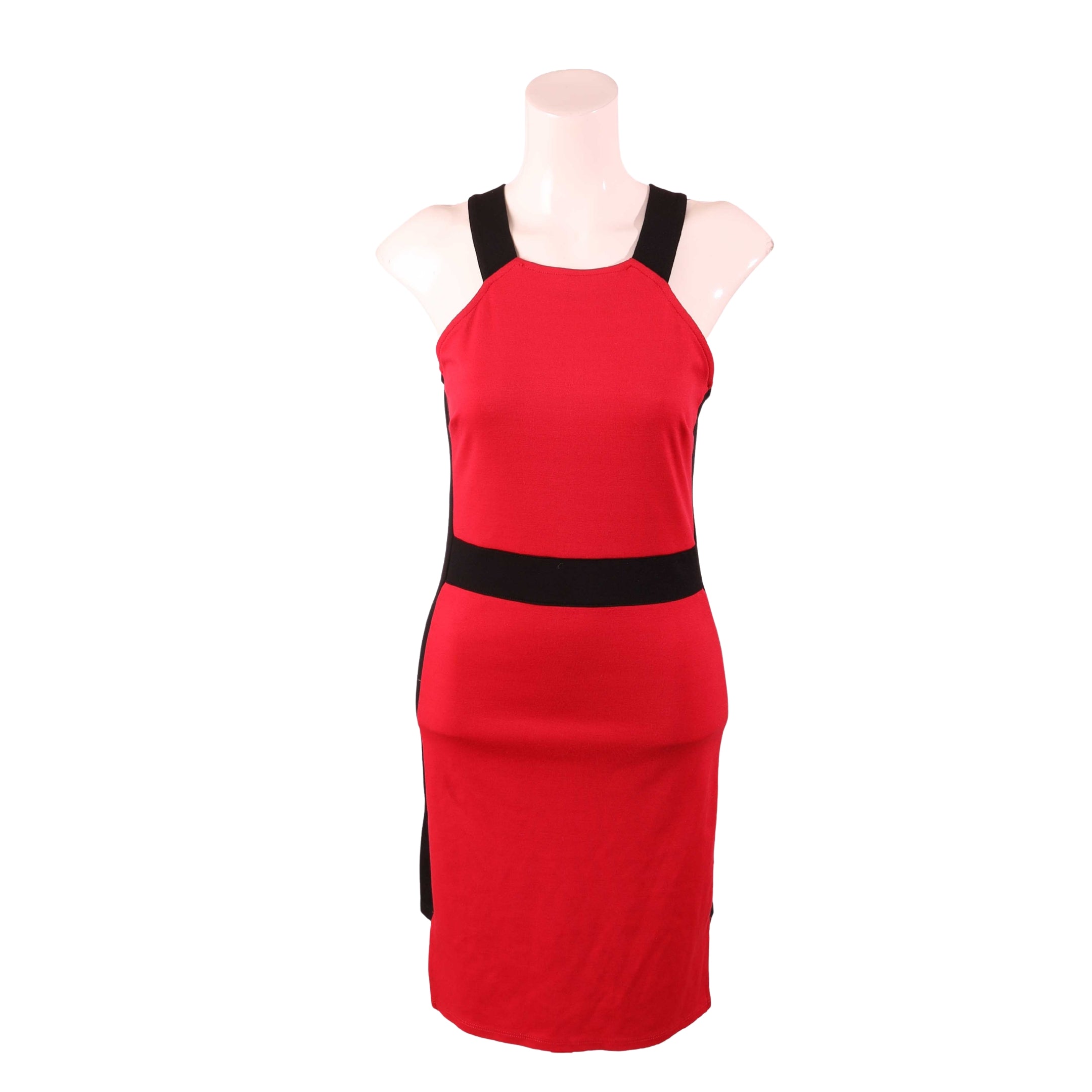 Guess Red Black Lolani Knit Dress