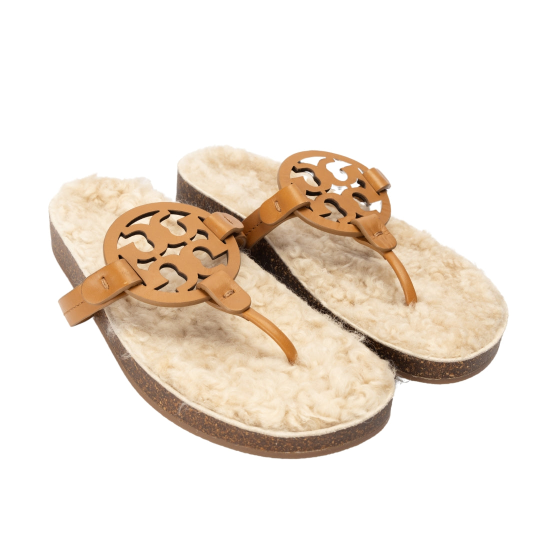 Tory Burch Miller Cloud Shearling Sandals - Main Image