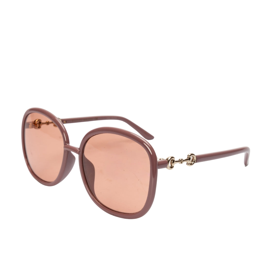 Gucci Mauve Frame Orange Lens Women Sunglasses