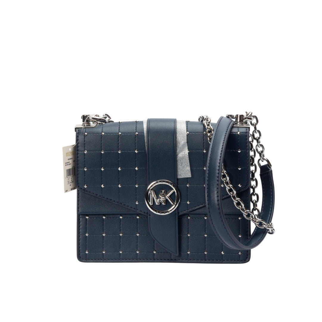Michael Kors Greenwich Studded Faux Leather Crossbody