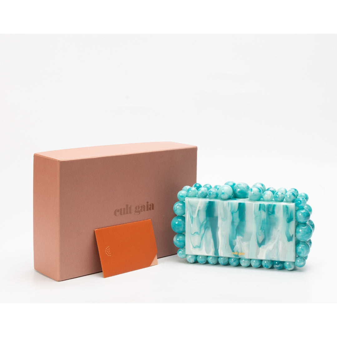 Cult Gaia Eos Marbled Box Clutch