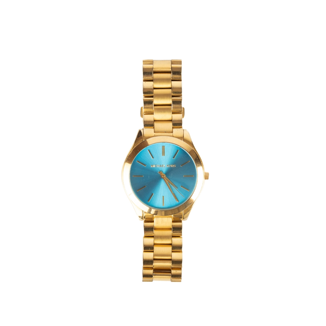 Michael Kors Metallic Blue Dial Watch