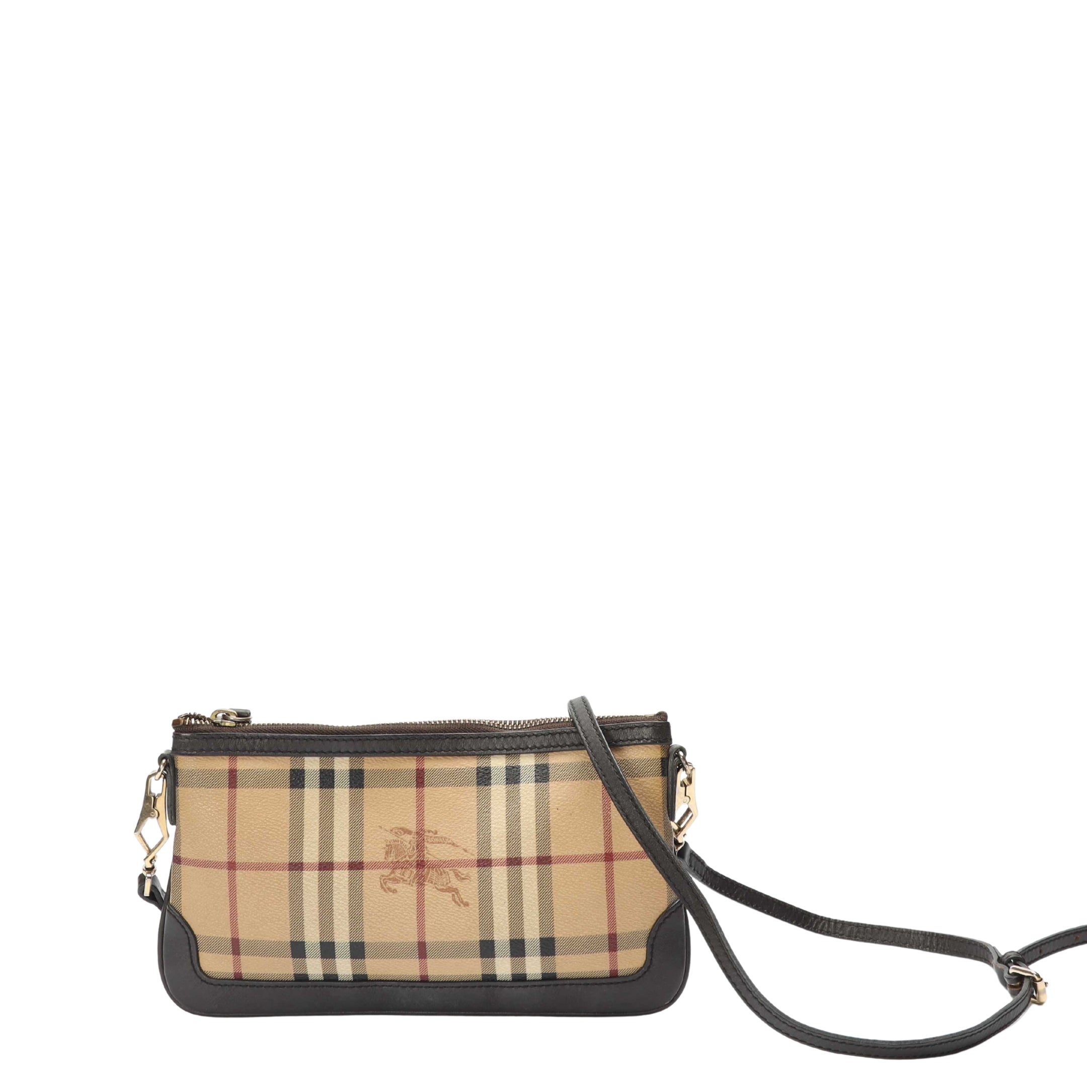Burberry Haymarket Check Canvas Peyton Crossbody Bag