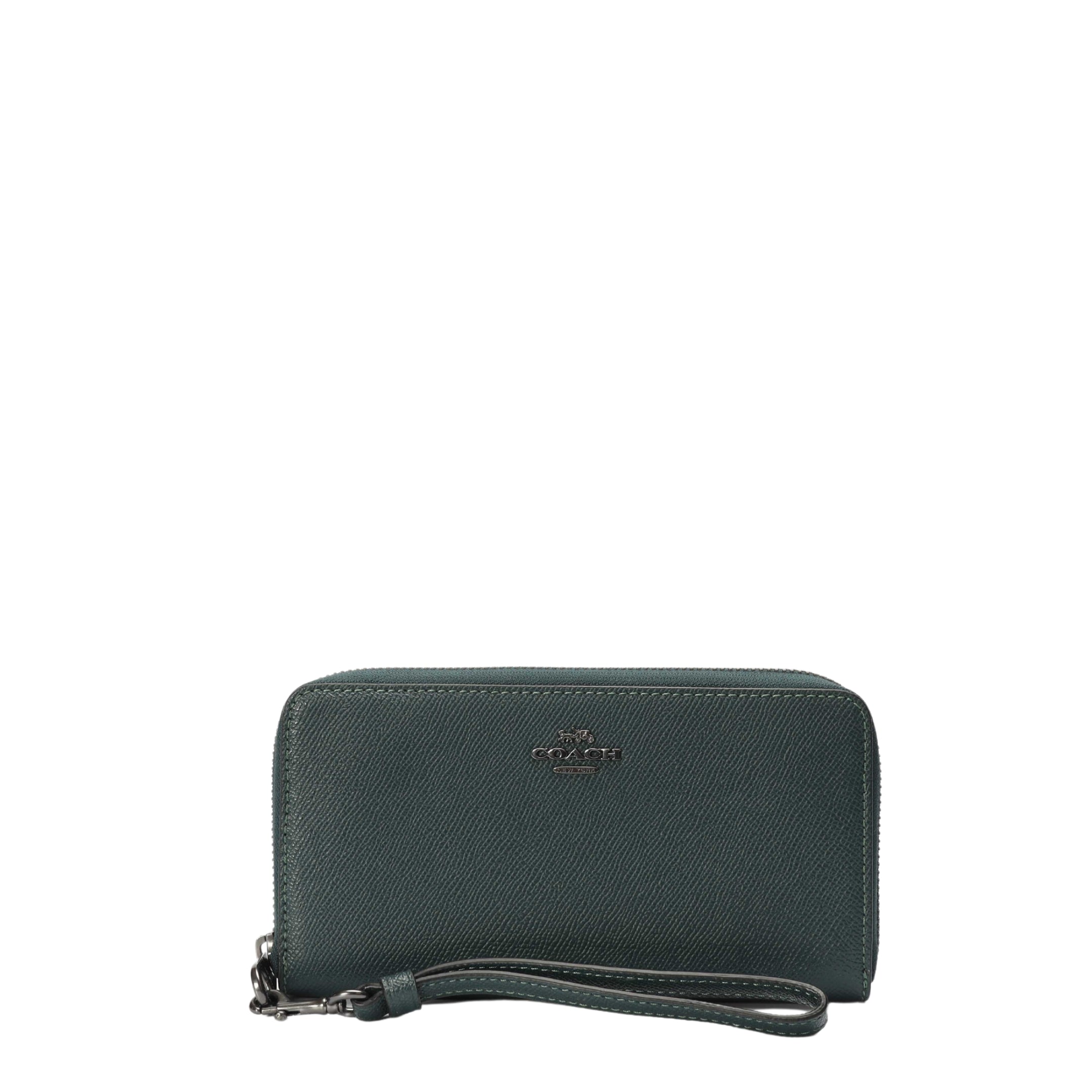Coach Green Long Zip Around Wallet