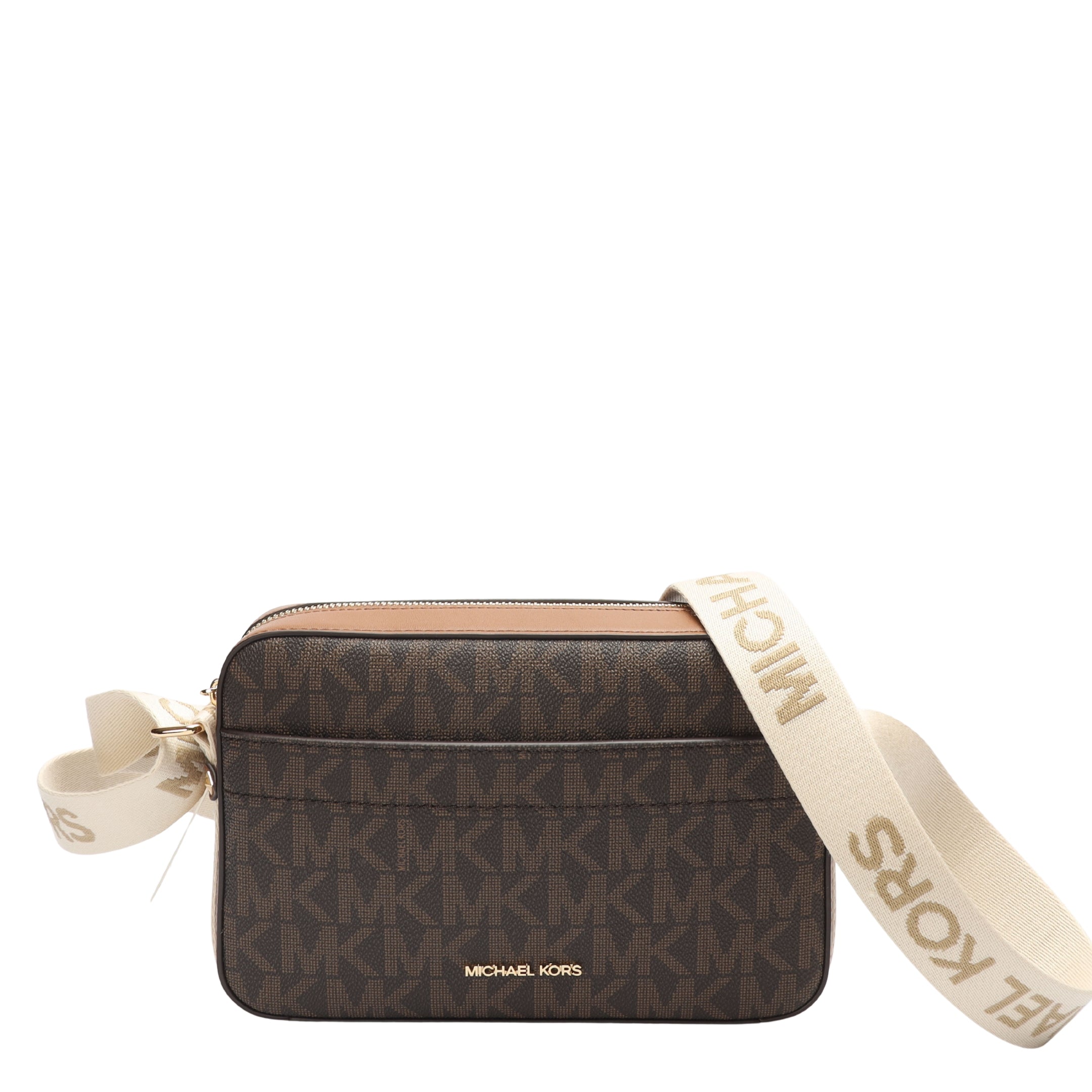 Michael Kors Brown Logo Maeve Crossbody Bag