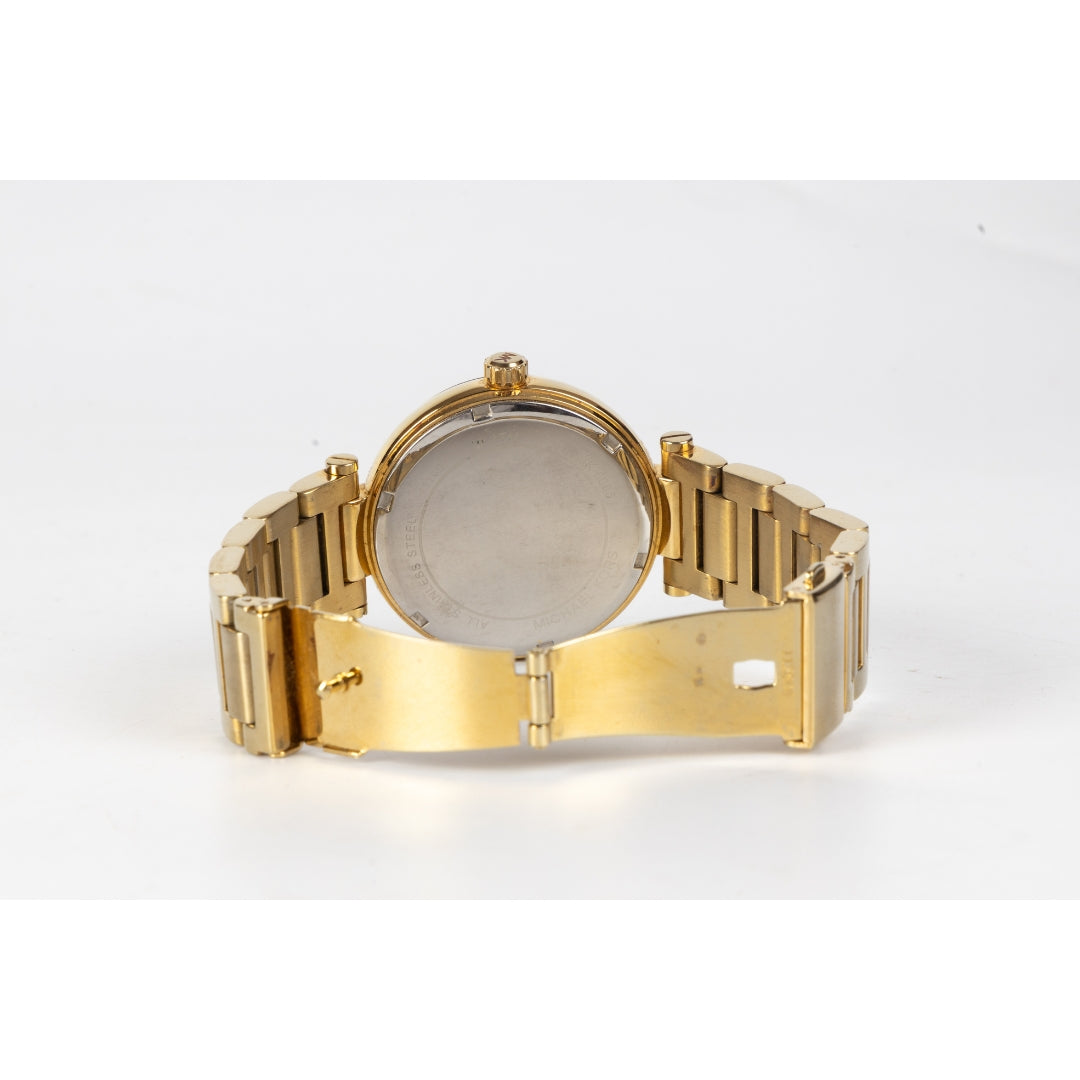 Michael Kors Skylar Green and Gold Stainless Steel Watch