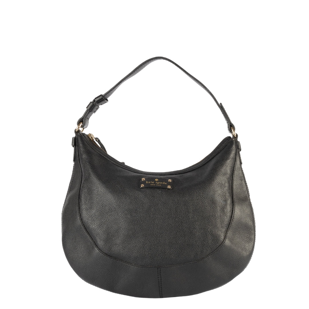 Kate Spade Black Leather Hobo Bag