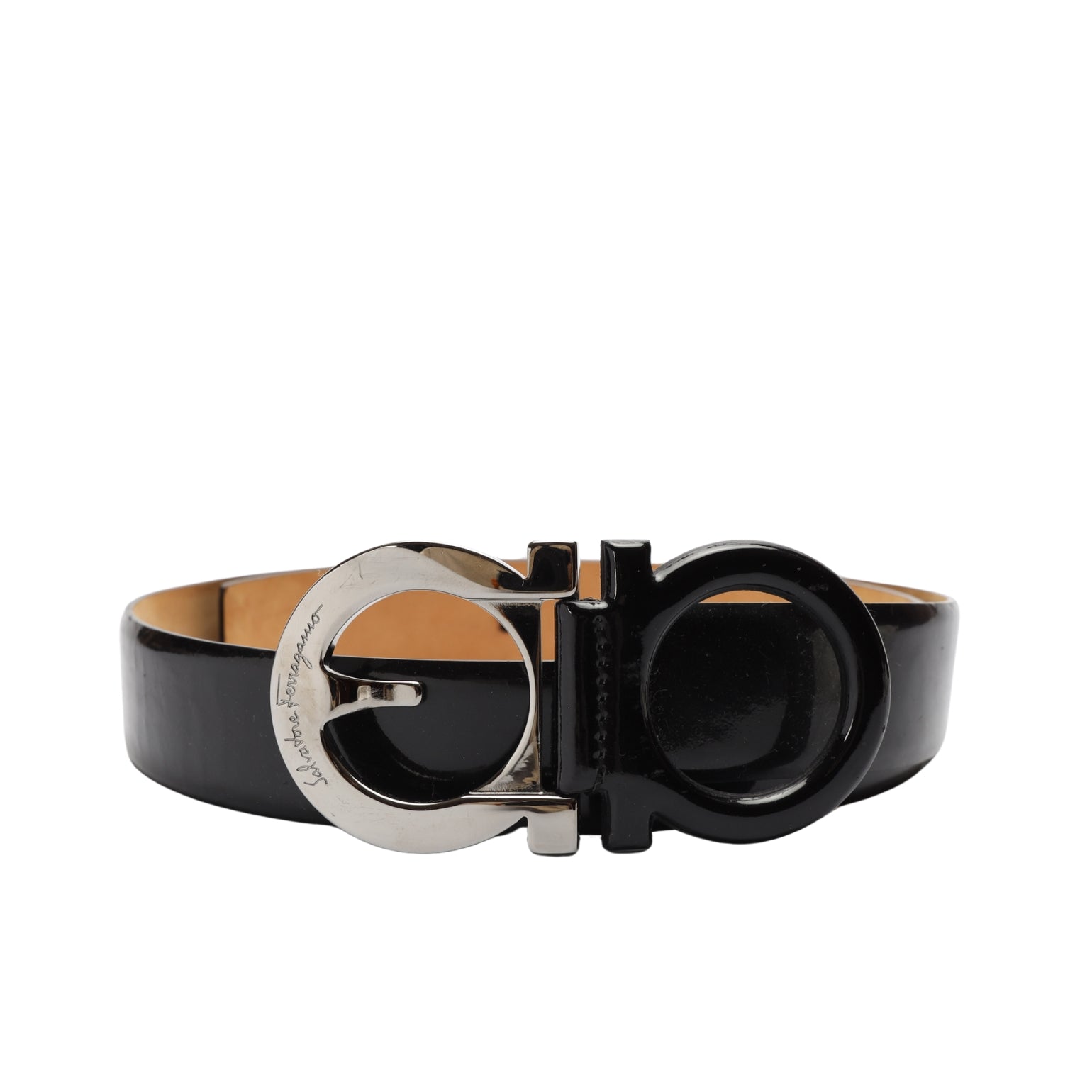 小物 Ferragamo black belt Salvatore Ferragamo Black Leather Buckle Belt