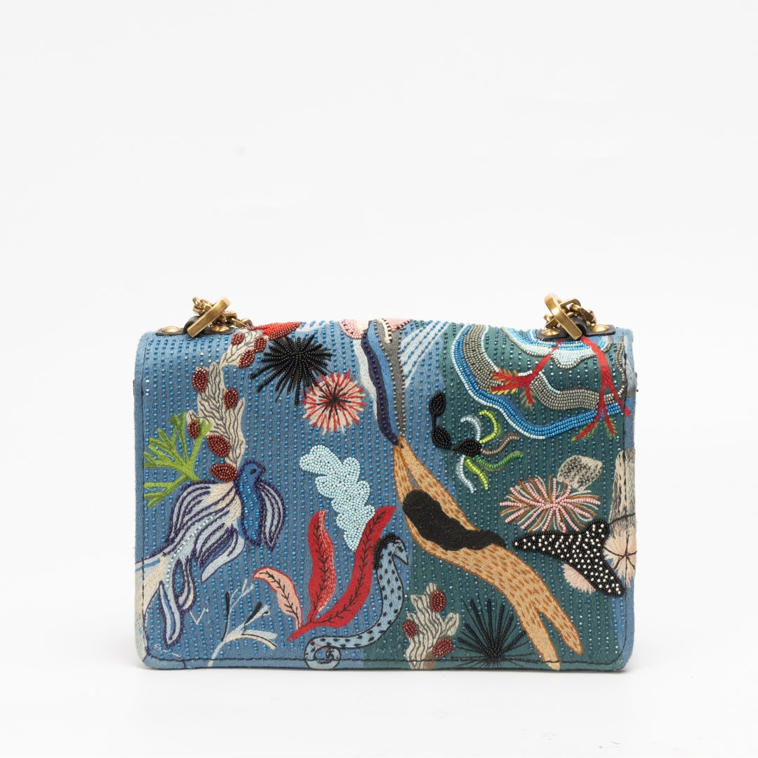 Dior J'Adior Embroidered Canvas Flap Bag