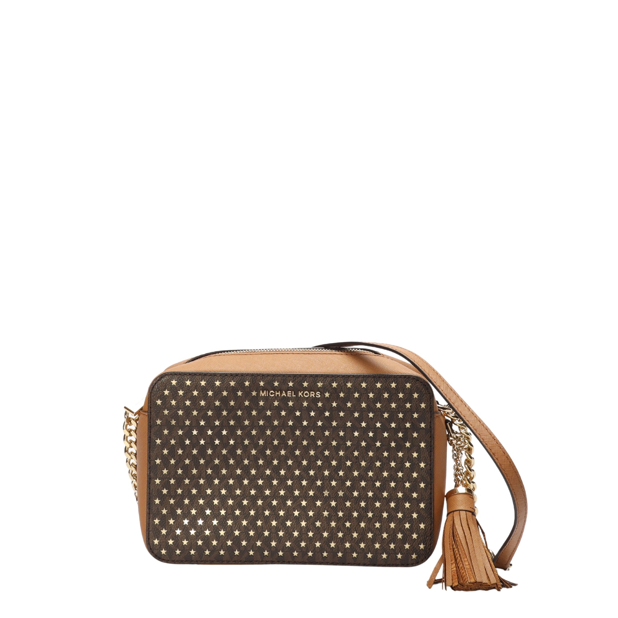 Michael Kors Ginny Star Canvas Crossbody Bag