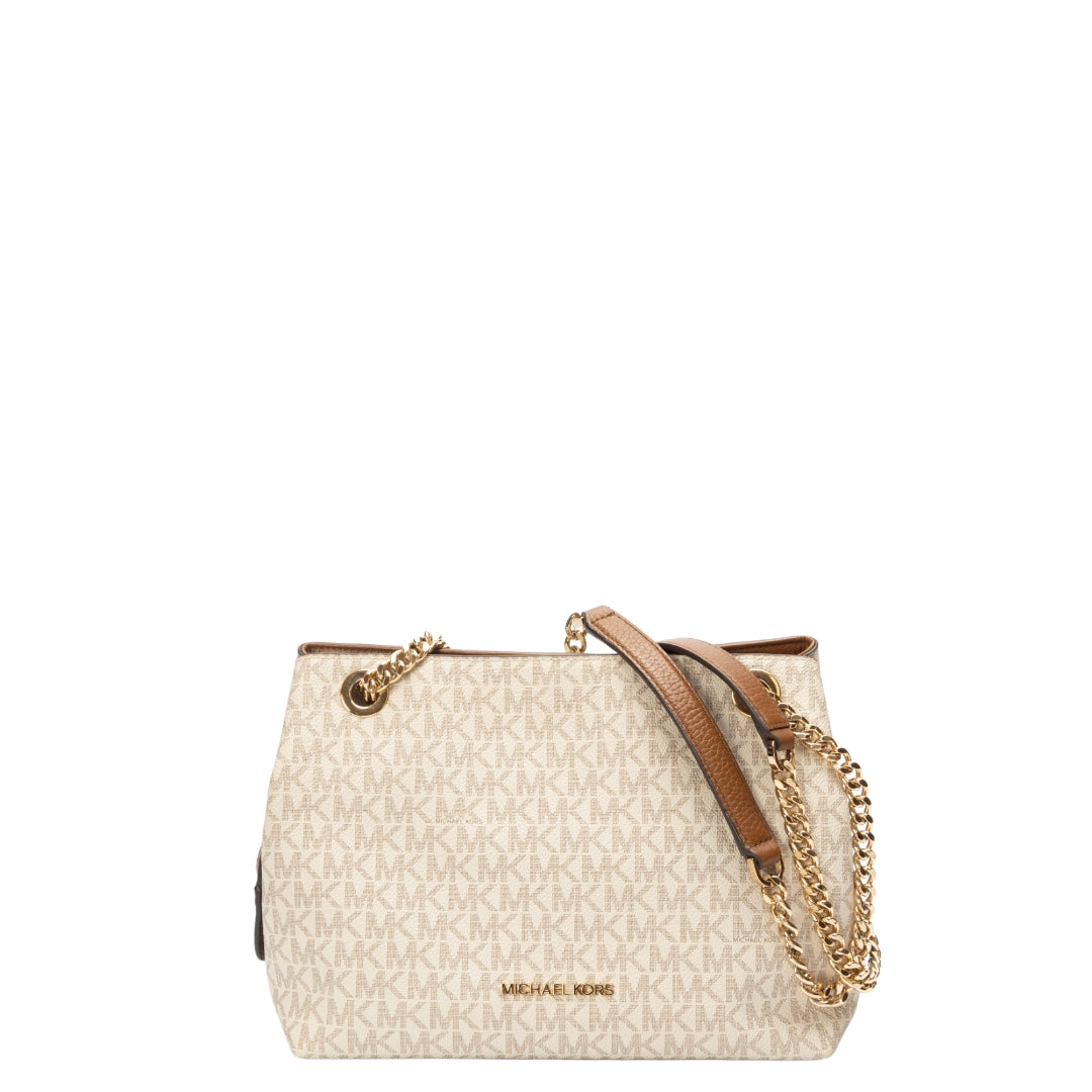 Michael Kors Vanilla Logo Chain Shoulder Bag