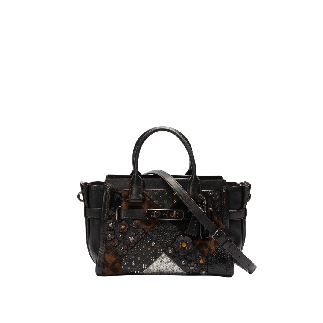 Coach Embellished Canyon Quilt Swagger Handbag