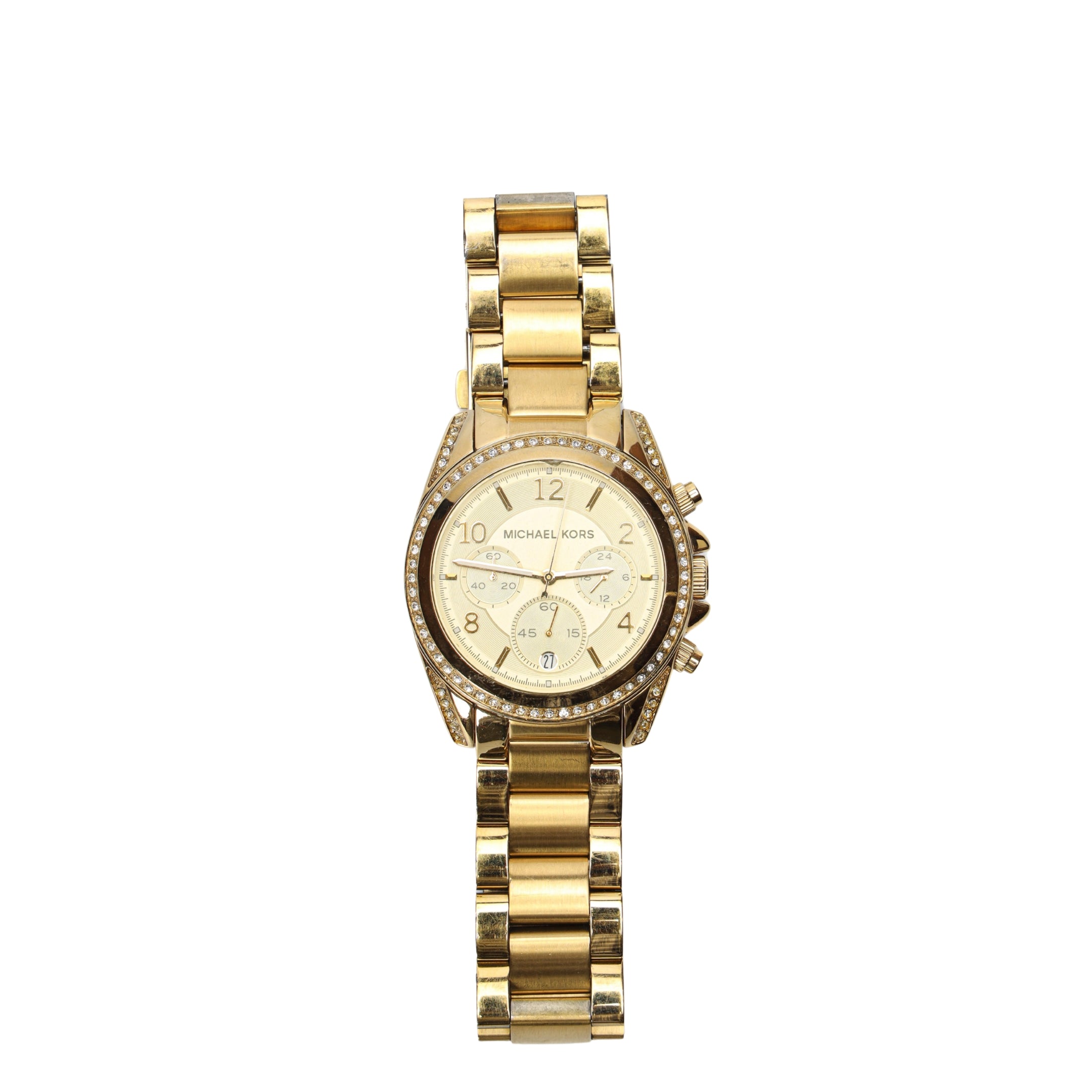 Michael Kors Blair Gold Chronograph Watch display picture 2