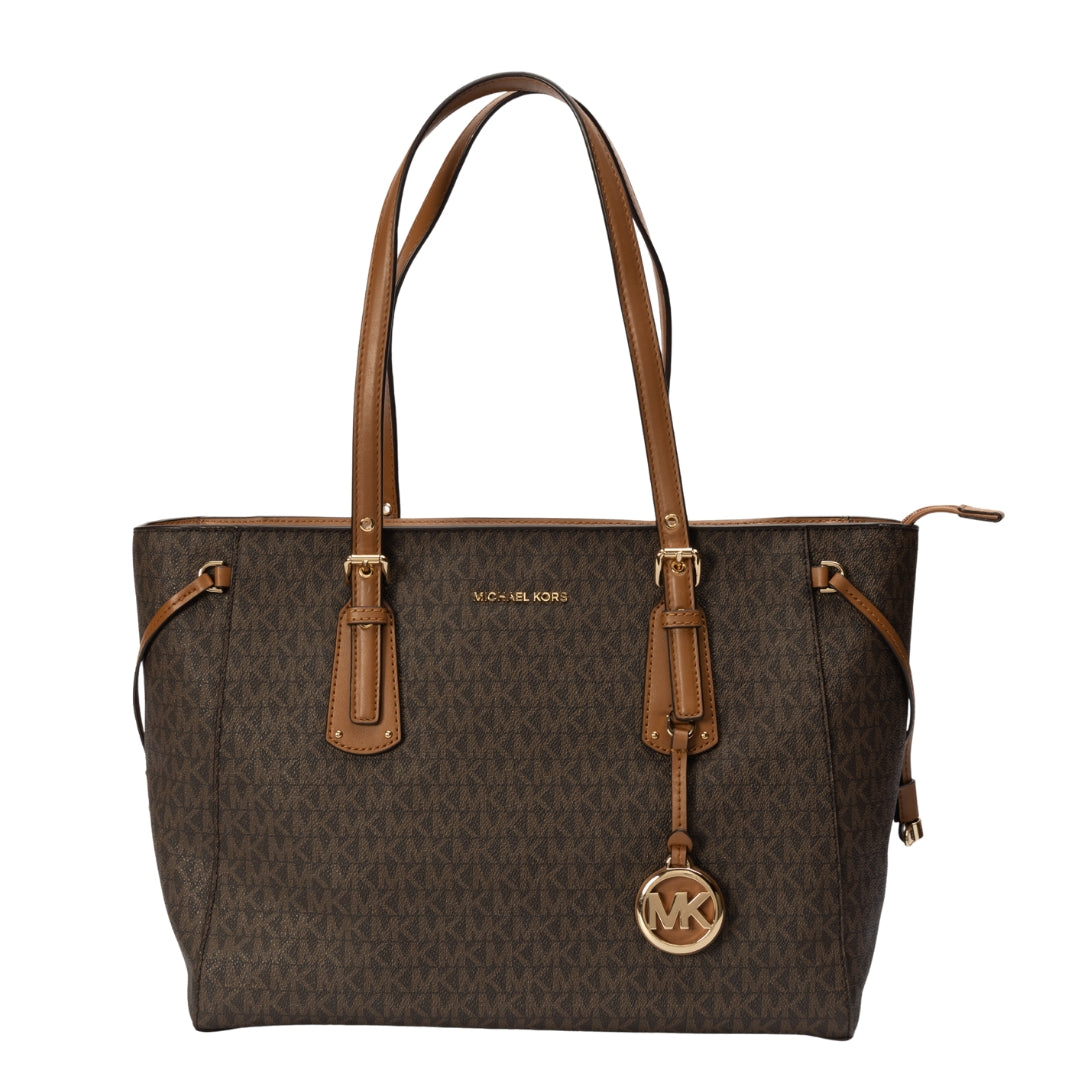 Michael Kors Brown Voyager Logo Tote