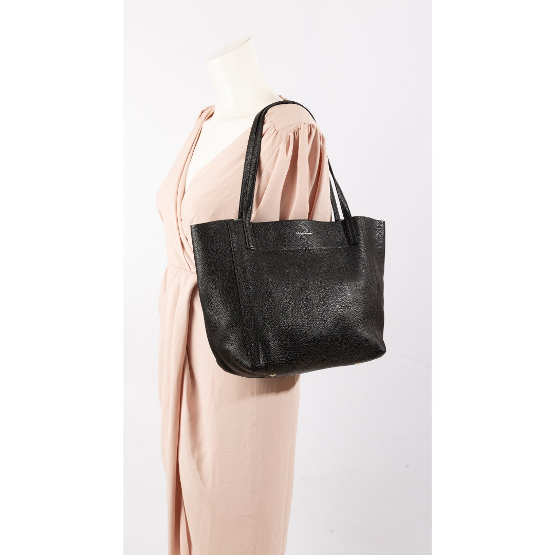 Salvatore Ferragamo Black Mimi Tote