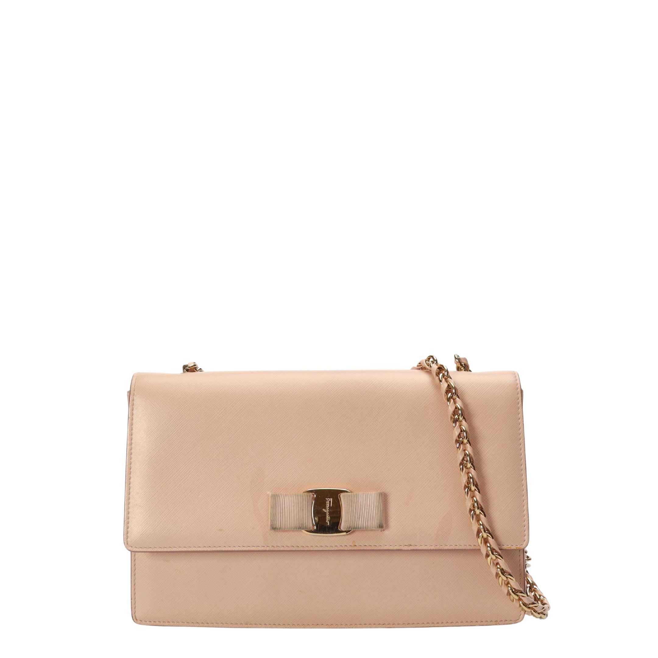Salvatore Ferragamo Light Pink Ginny Crossbody Bag