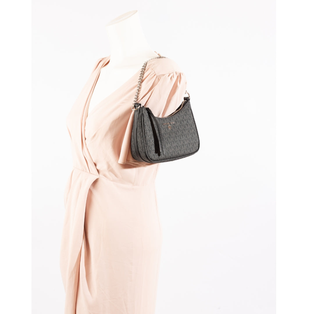 Michael Kors Black Jet Set Charm Small Logo Pochette