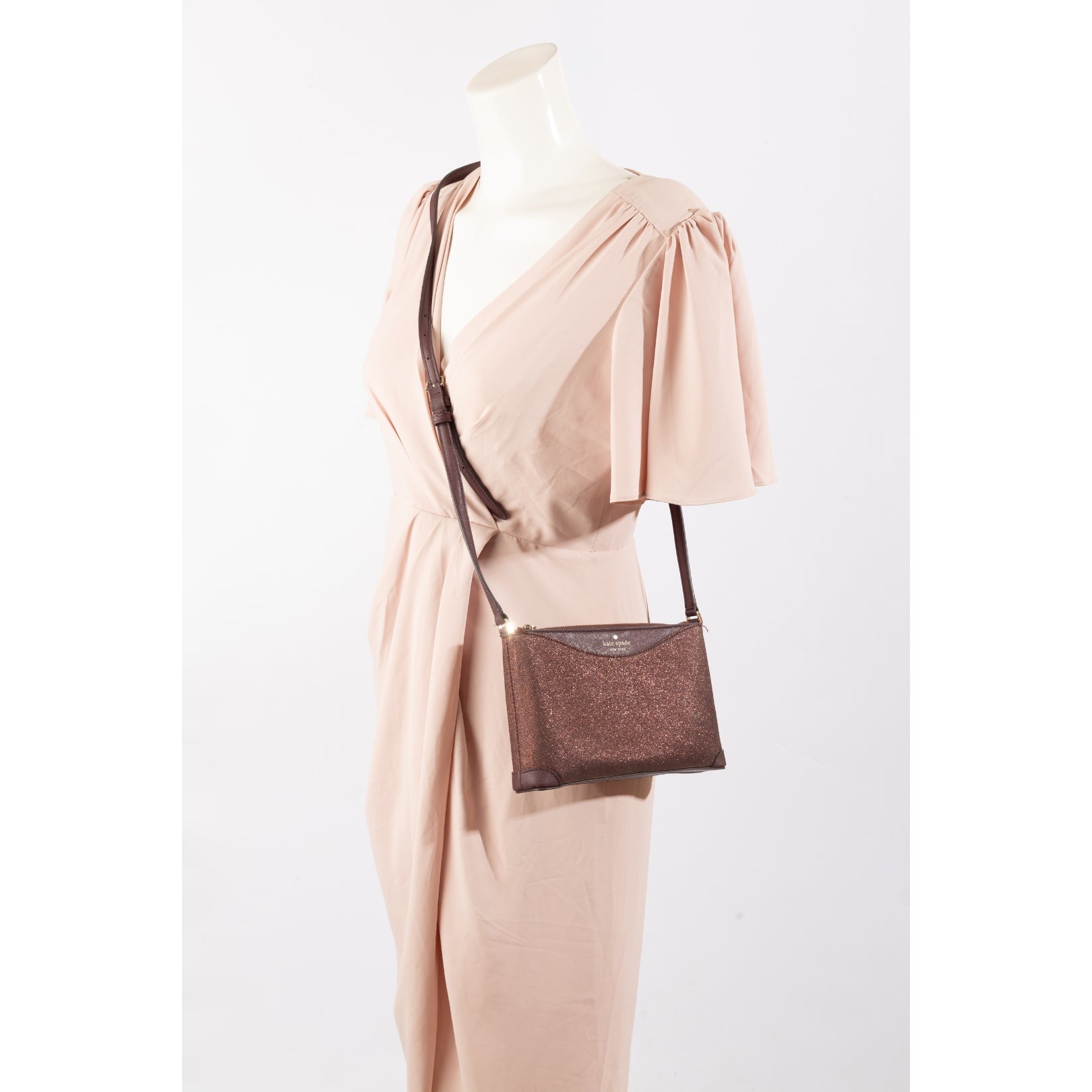 Kate Spade Maroon Shimmy Crossbody Bag