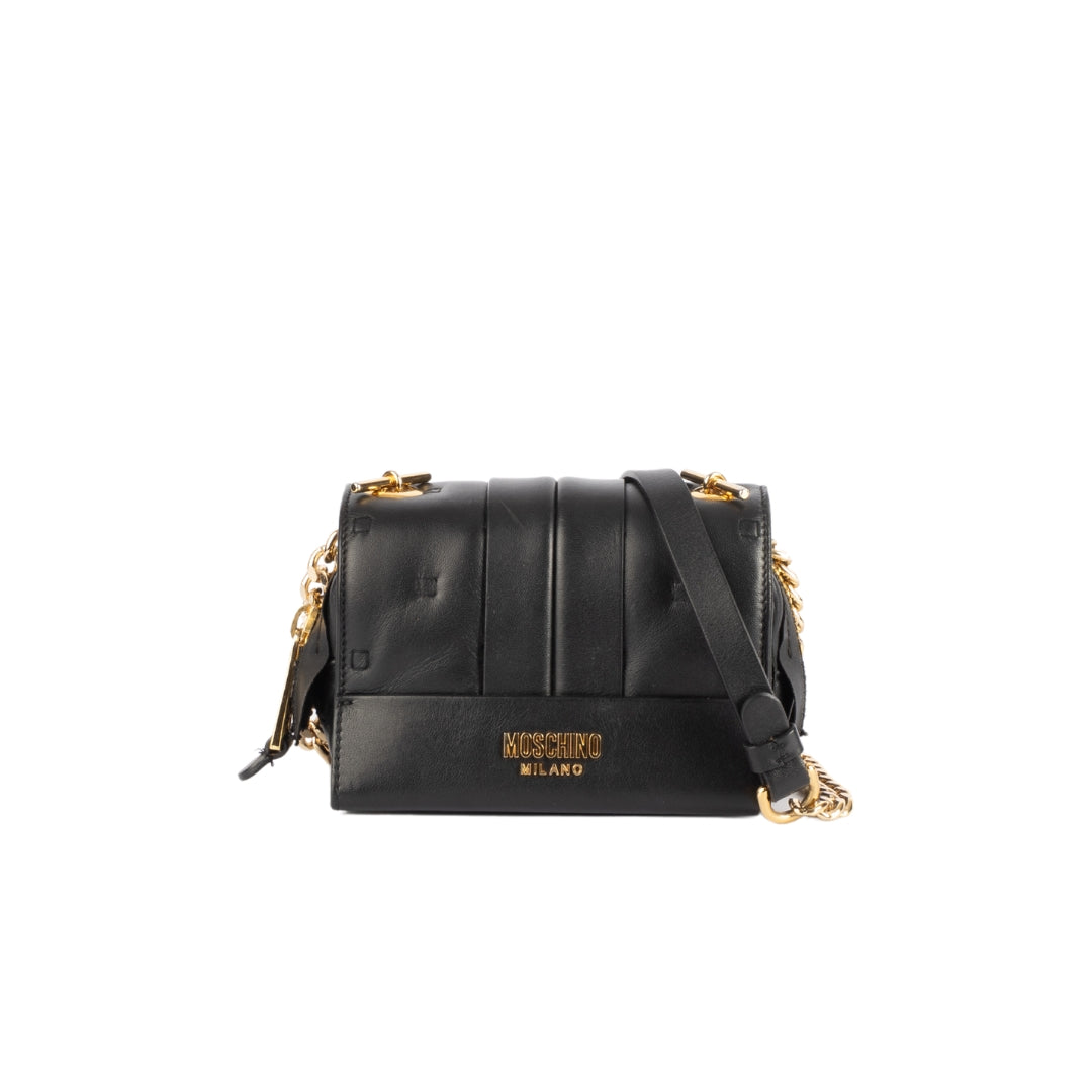 Moschino Inside Out Leather Crossbody Bag