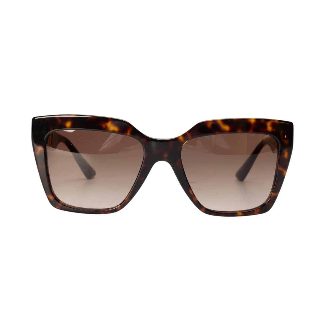 Versace Tortoiseshell-Effect Geometric-Frame Sunglasses