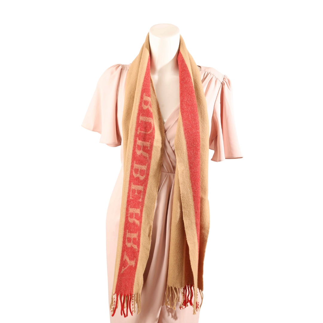 Burberry Reversible Cashmere Jacquard Scarf