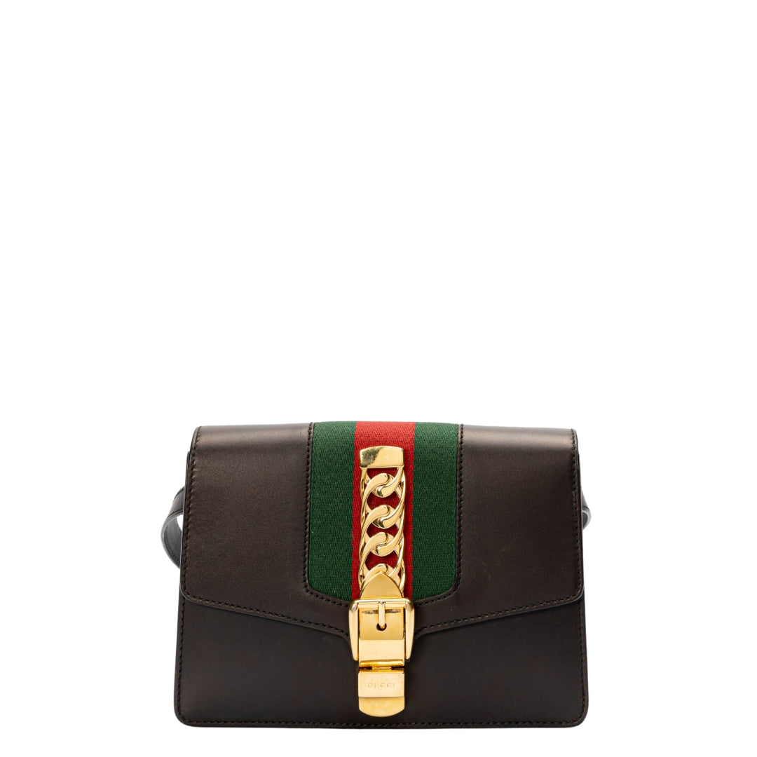 Gucci Black Web Sylvie Belt Bag