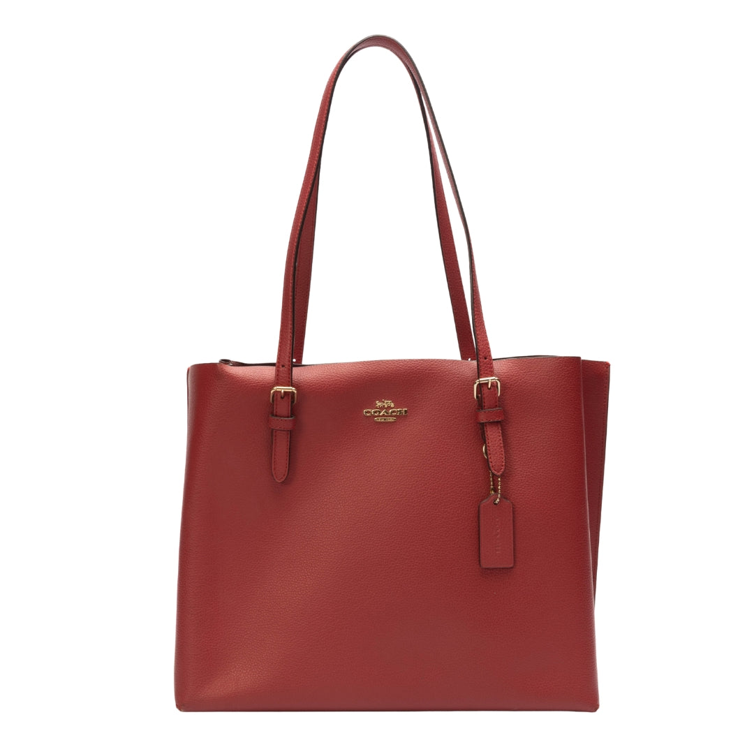 Coach Red Mollie Tote Bag
