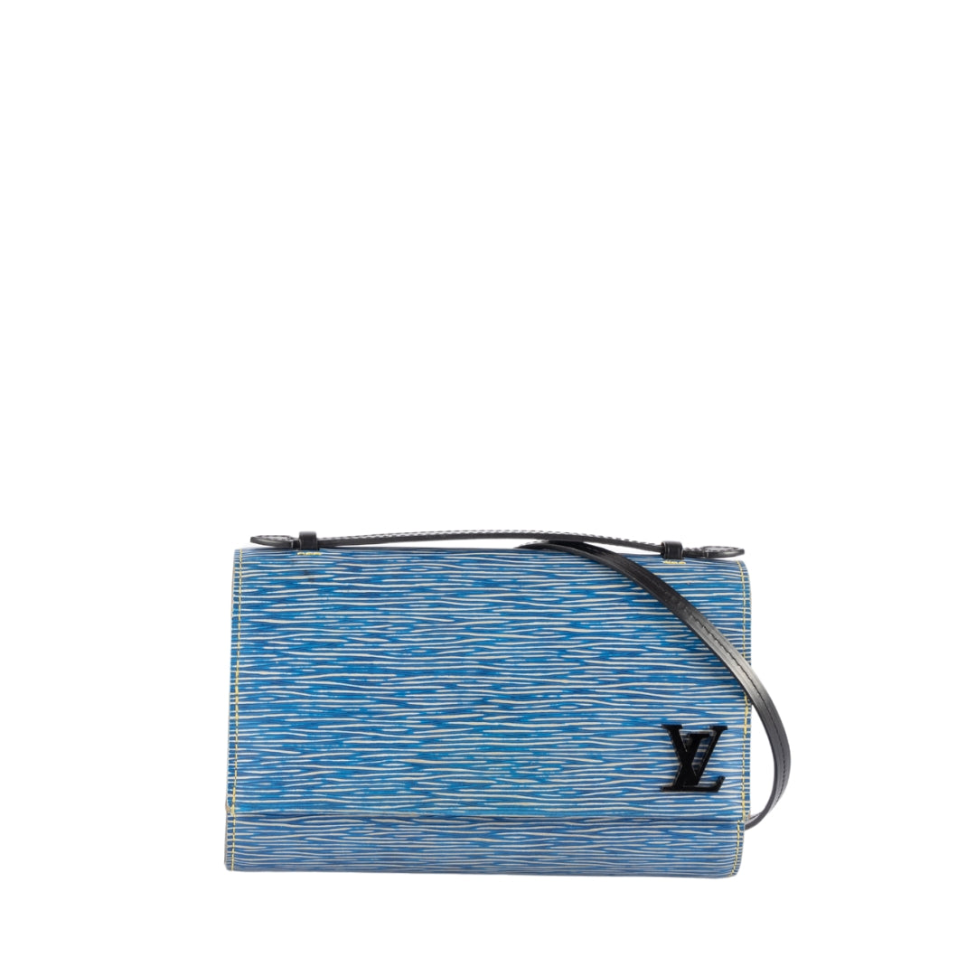 Louis Vuitton Denim Epi Clery Leather Pochette - Main Image