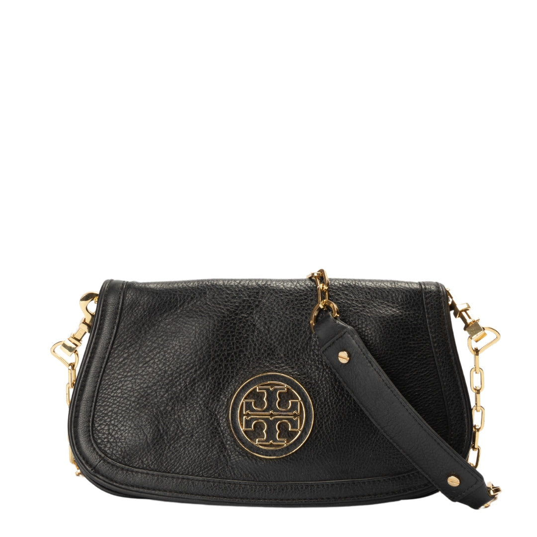 Tory Burch Black Leather Amanda Crossbody Bag